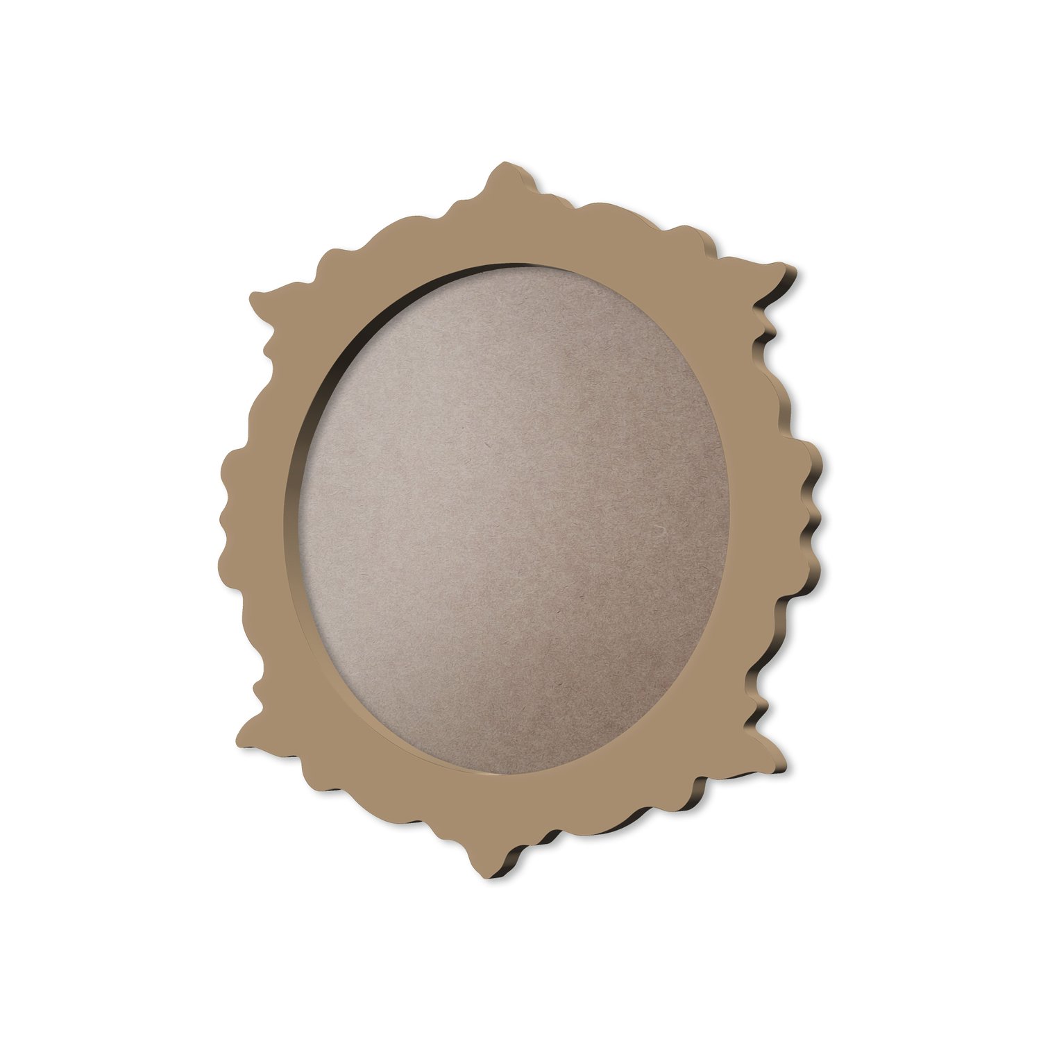 Moldura Provençal Colorida Redonda Em MDF 6mm Para Quadros Decorativos Com Fundo MDF e PVC Antirreflexo