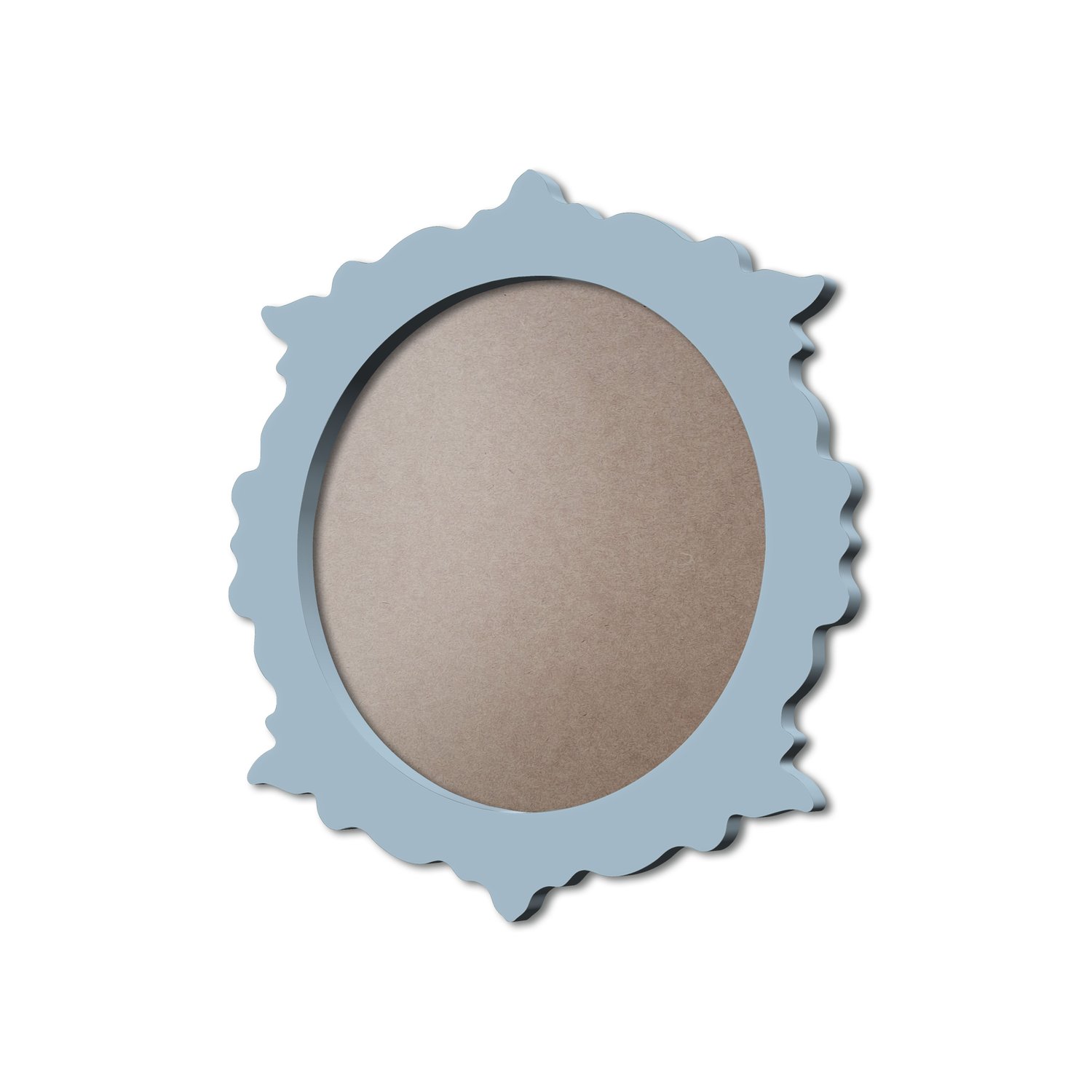 Moldura Provençal Colorida Redonda Em MDF 6mm Para Quadros Decorativos Com Fundo MDF e PVC Antirreflexo