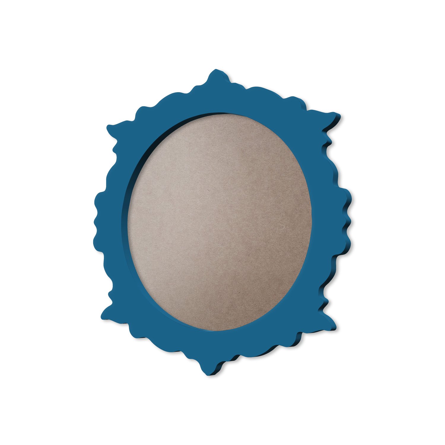 Moldura Provençal Colorida Redonda Em MDF 6mm Para Quadros Decorativos Com Fundo MDF e PVC Antirreflexo