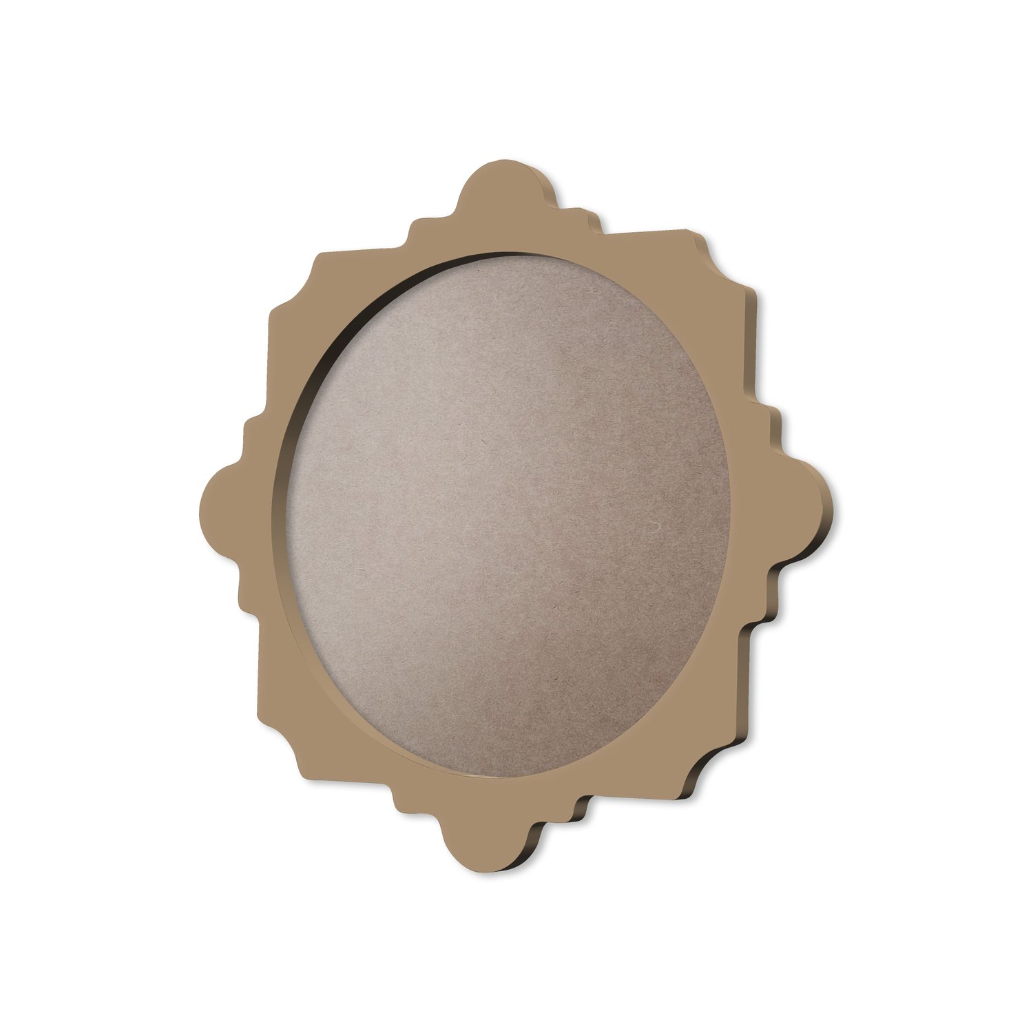 Moldura Provençal Colorida Redonda Em MDF 6mm Para Quadros Decorativos Com Fundo MDF e PVC Antirreflexo