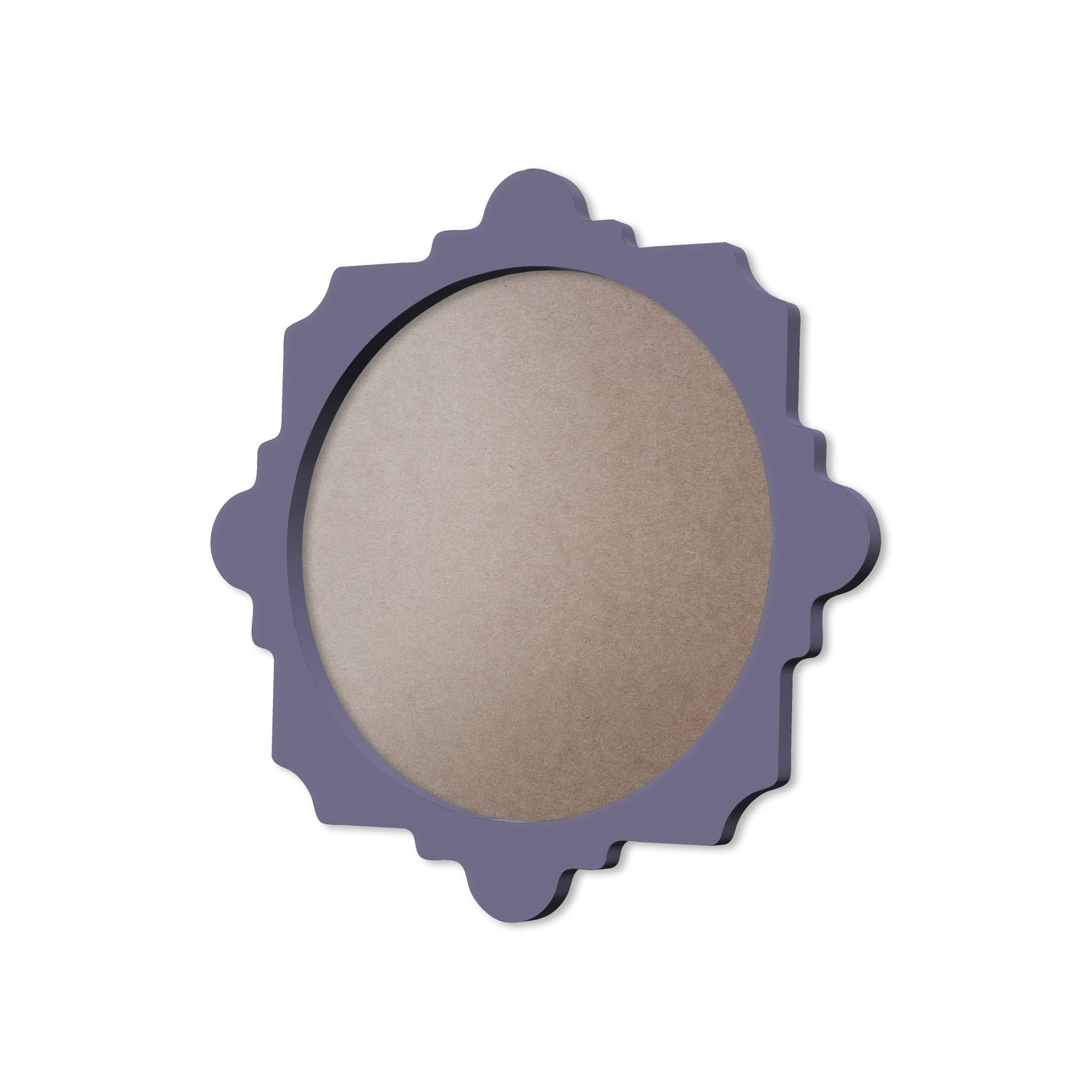 Moldura Provençal Colorida Redonda Em MDF 6mm Para Quadros Decorativos Com Fundo MDF e PVC Antirreflexo