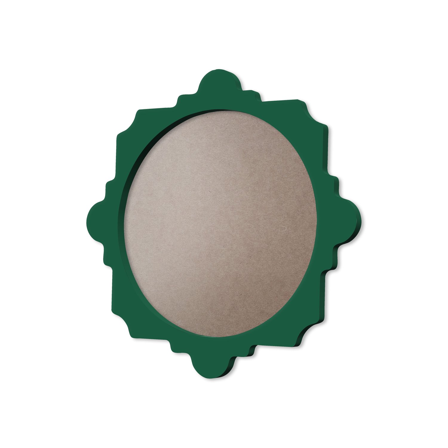 Moldura Provençal Colorida Redonda Em MDF 6mm Para Quadros Decorativos Com Fundo MDF e PVC Antirreflexo