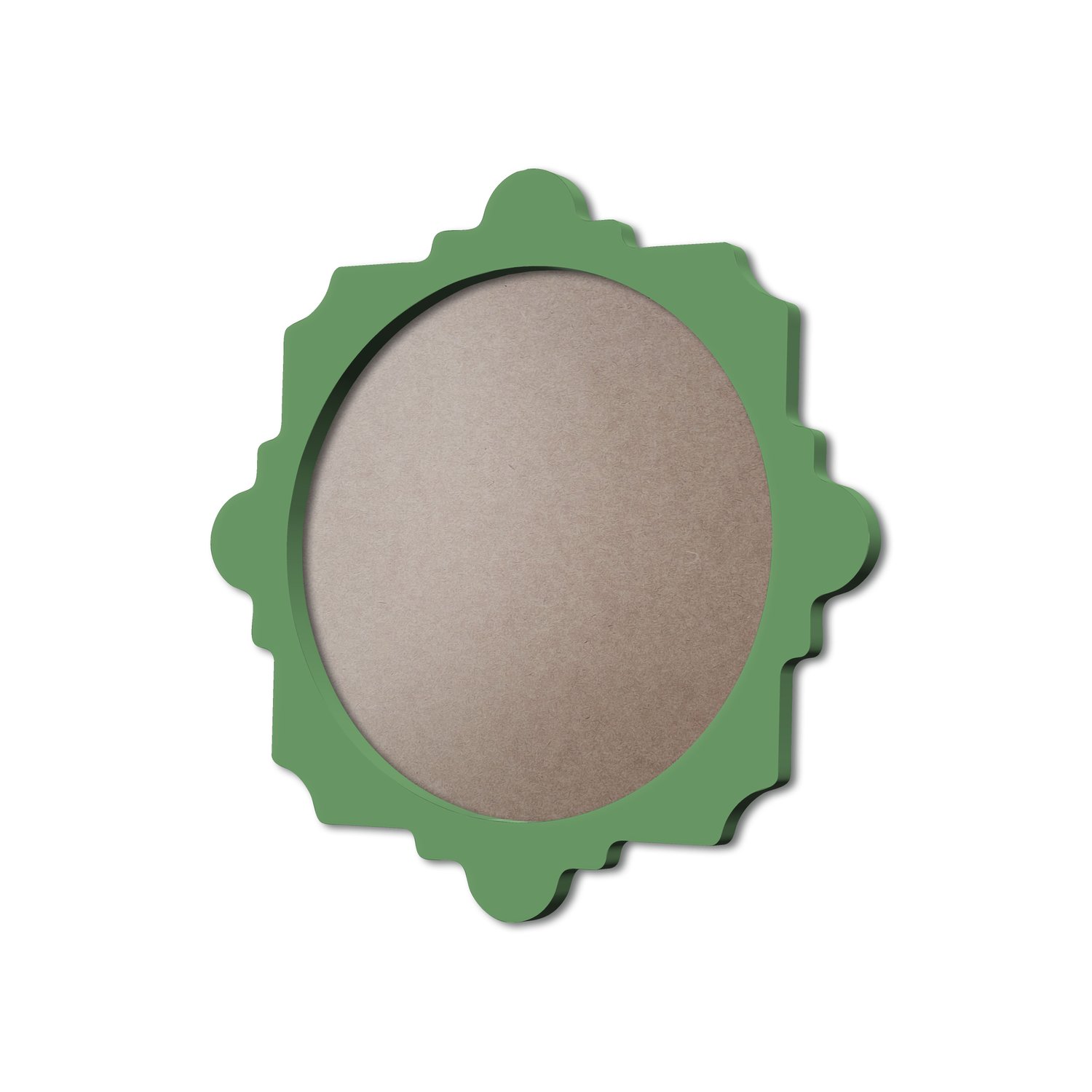 Moldura Provençal Colorida Redonda Em MDF 6mm Para Quadros Decorativos Com Fundo MDF e PVC Antirreflexo