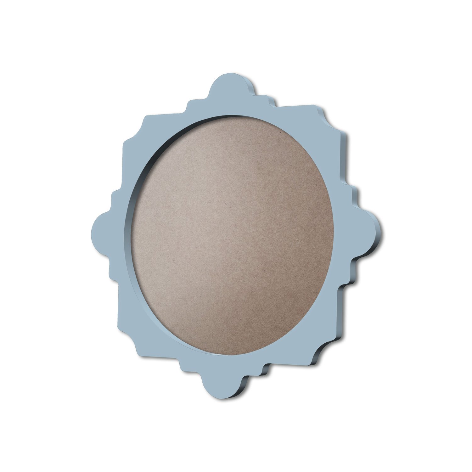 Moldura Provençal Colorida Redonda Em MDF 6mm Para Quadros Decorativos Com Fundo MDF e PVC Antirreflexo