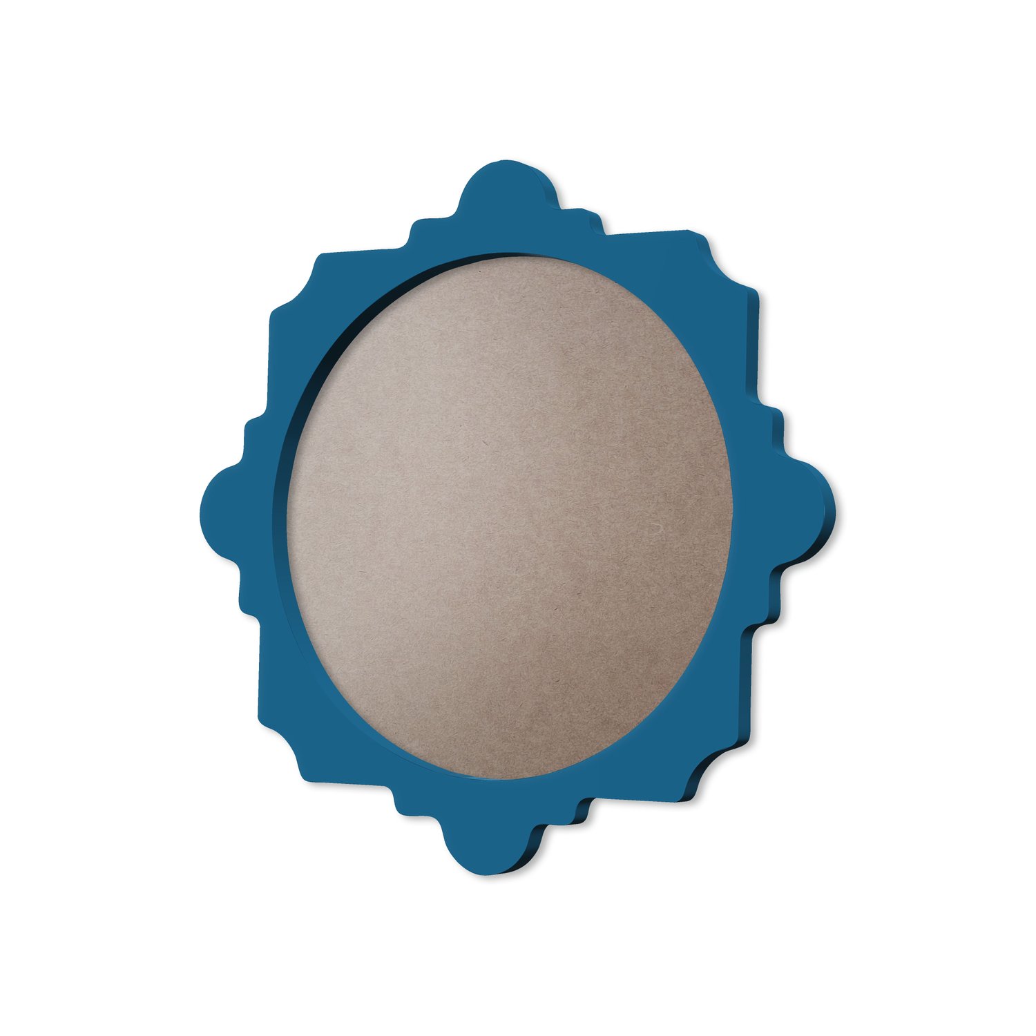 Moldura Provençal Colorida Redonda Em MDF 6mm Para Quadros Decorativos Com Fundo MDF e PVC Antirreflexo