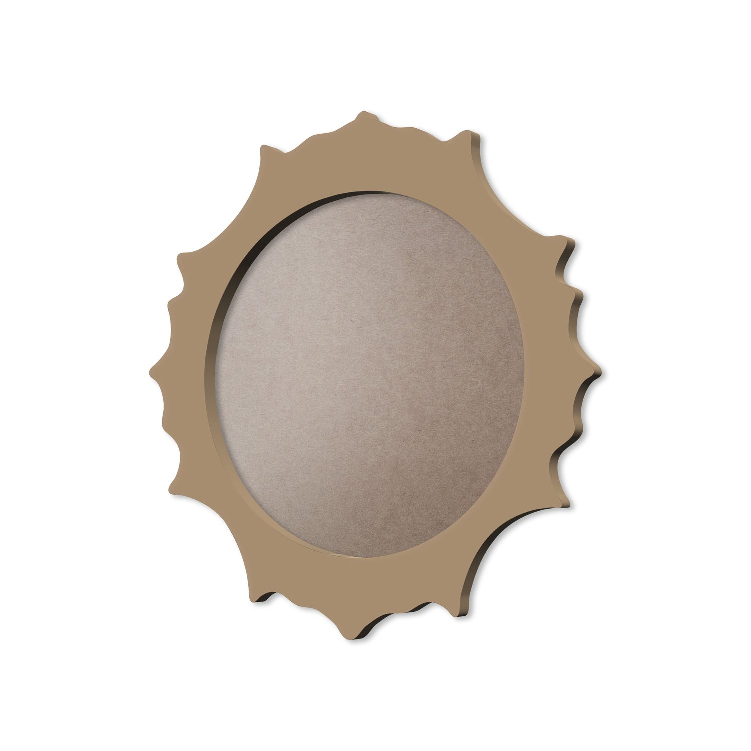Moldura Provençal Colorida Redonda Em MDF 6mm Para Quadros Decorativos Com Fundo MDF e PVC Antirreflexo