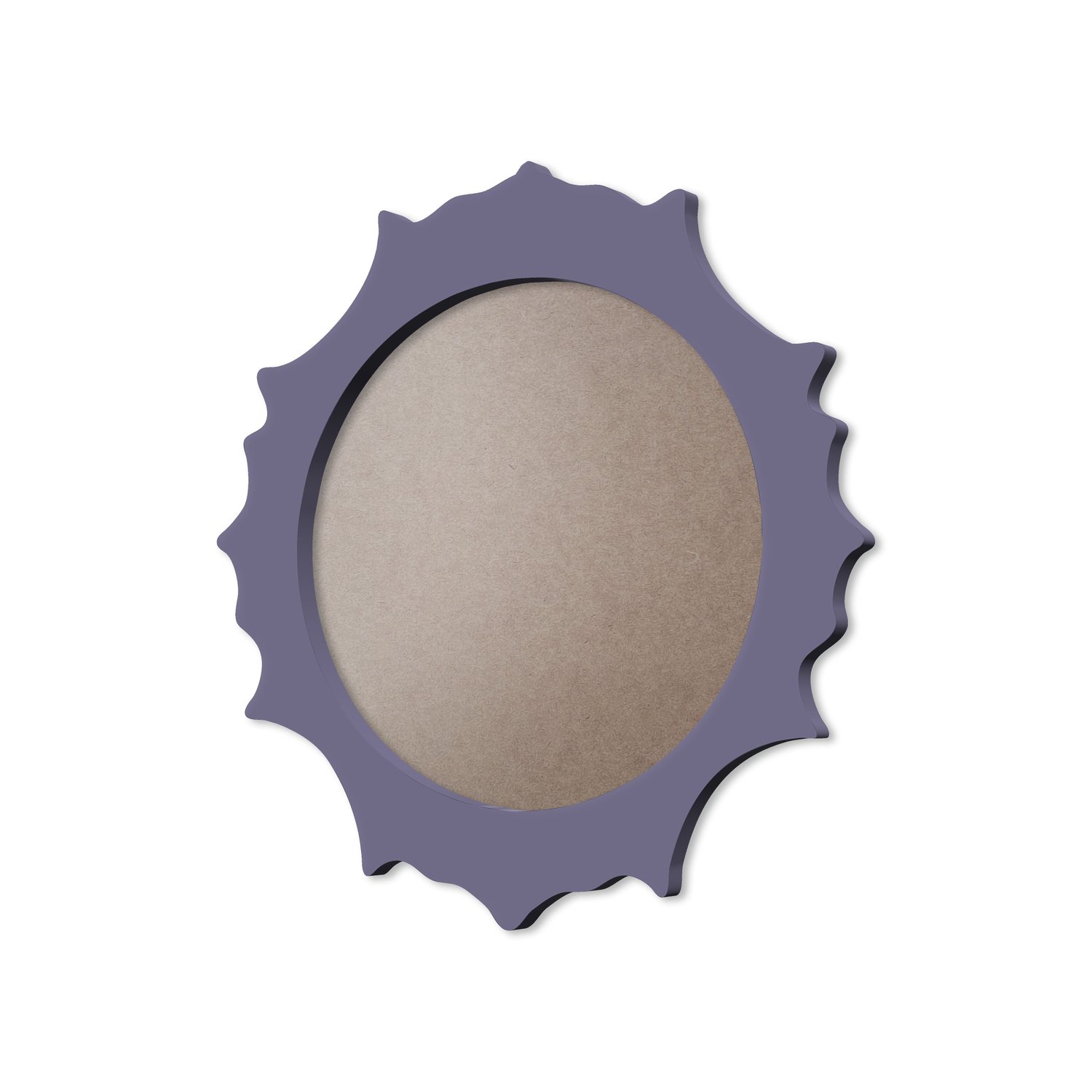 Moldura Provençal Colorida Redonda Em MDF 6mm Para Quadros Decorativos Com Fundo MDF e PVC Antirreflexo