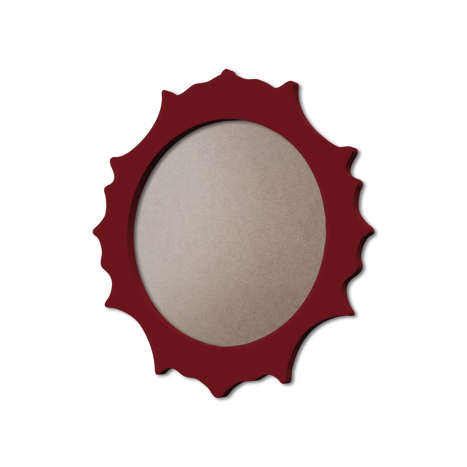 Moldura Provençal Colorida Redonda Em MDF 6mm Para Quadros Decorativos Com Fundo MDF e PVC Antirreflexo