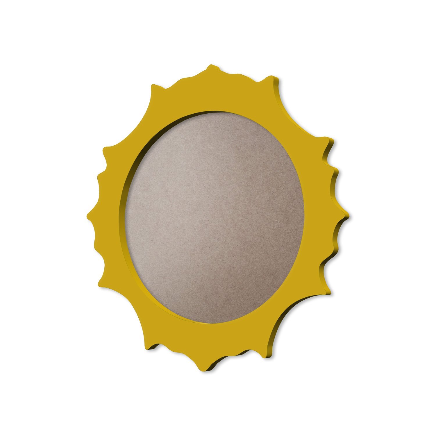 Moldura Provençal Colorida Redonda Em MDF 6mm Para Quadros Decorativos Com Fundo MDF e PVC Antirreflexo