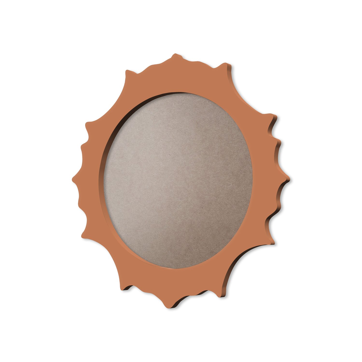 Moldura Provençal Colorida Redonda Em MDF 6mm Para Quadros Decorativos Com Fundo MDF e PVC Antirreflexo