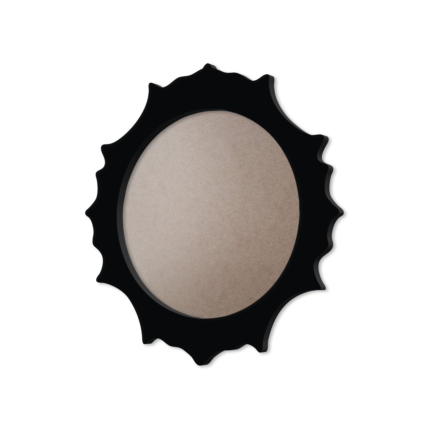 Moldura Provençal Colorida Redonda Em MDF 6mm Para Quadros Decorativos Com Fundo MDF e PVC Antirreflexo