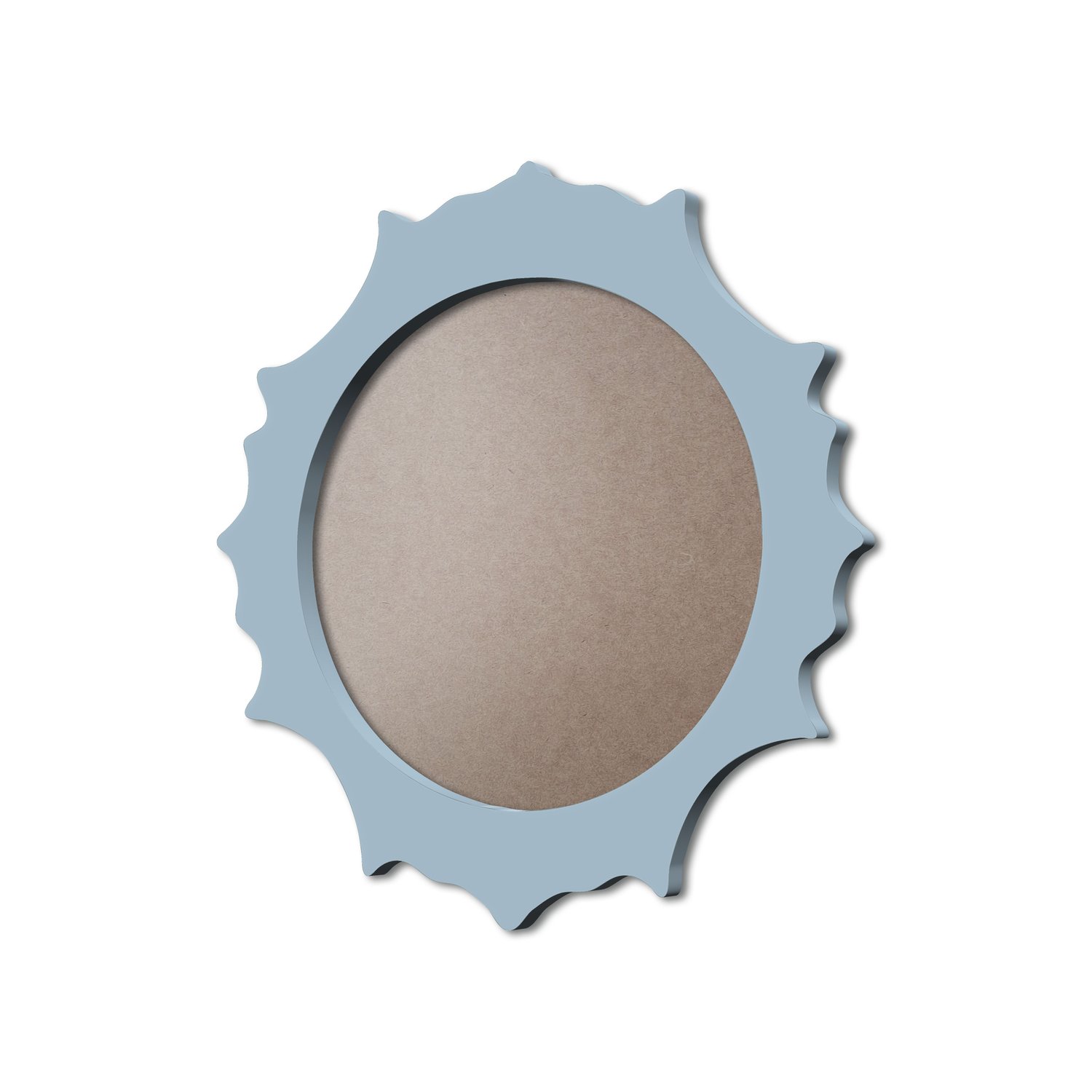 Moldura Provençal Colorida Redonda Em MDF 6mm Para Quadros Decorativos Com Fundo MDF e PVC Antirreflexo