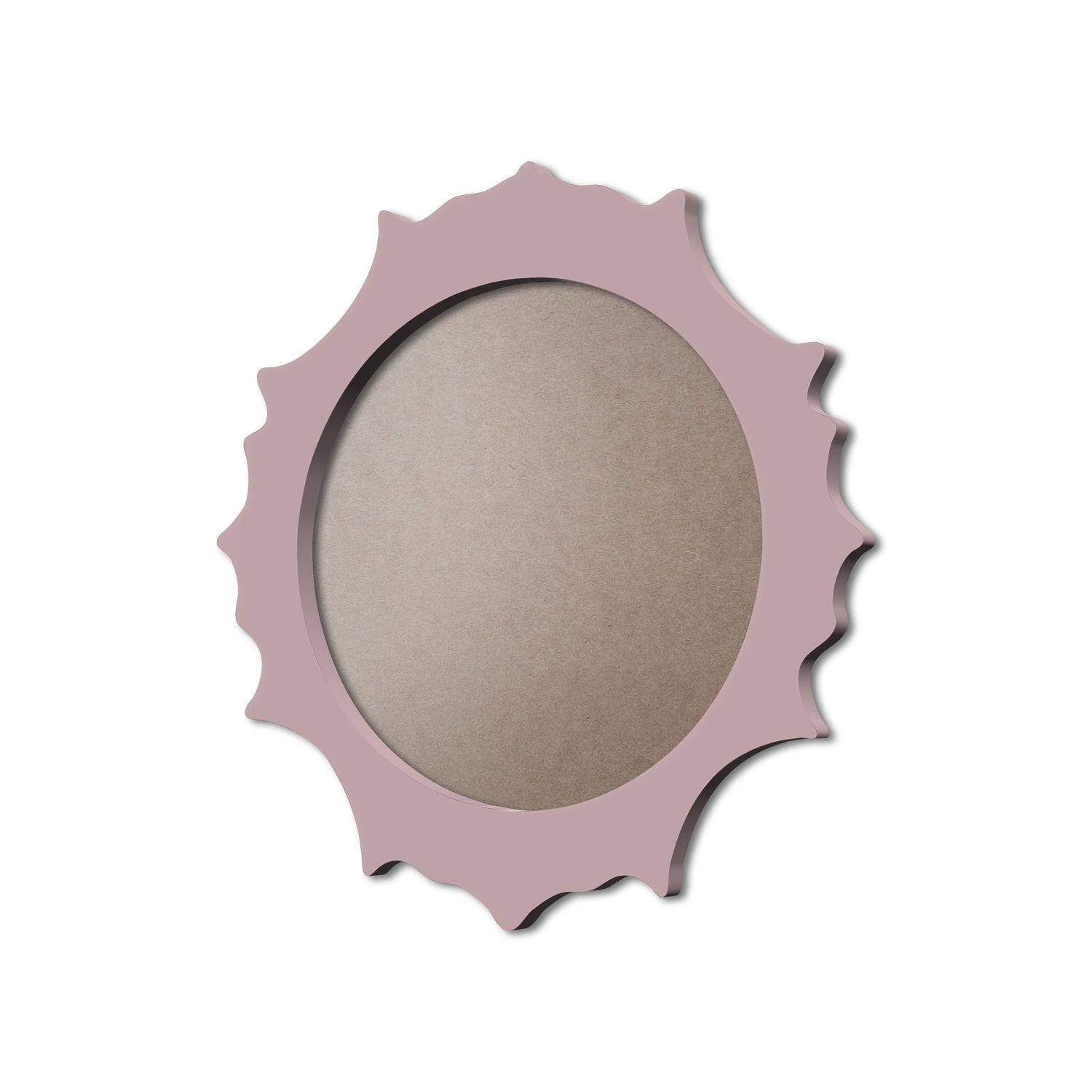 Moldura Provençal Colorida Redonda Em MDF 6mm Para Quadros Decorativos Com Fundo MDF e PVC Antirreflexo