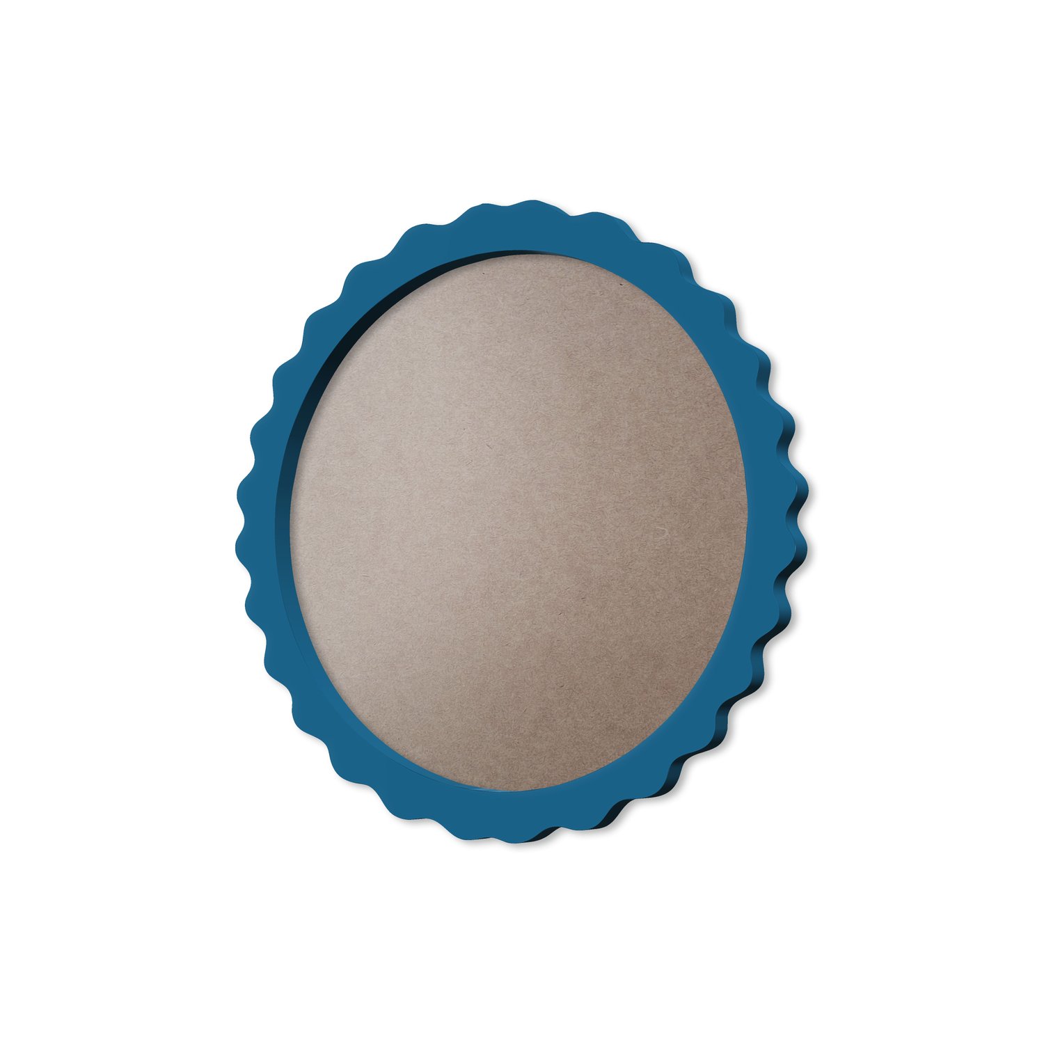 Moldura Provençal Colorida Redonda Em MDF 6mm Para Quadros Decorativos Com Fundo MDF e PVC Antirreflexo