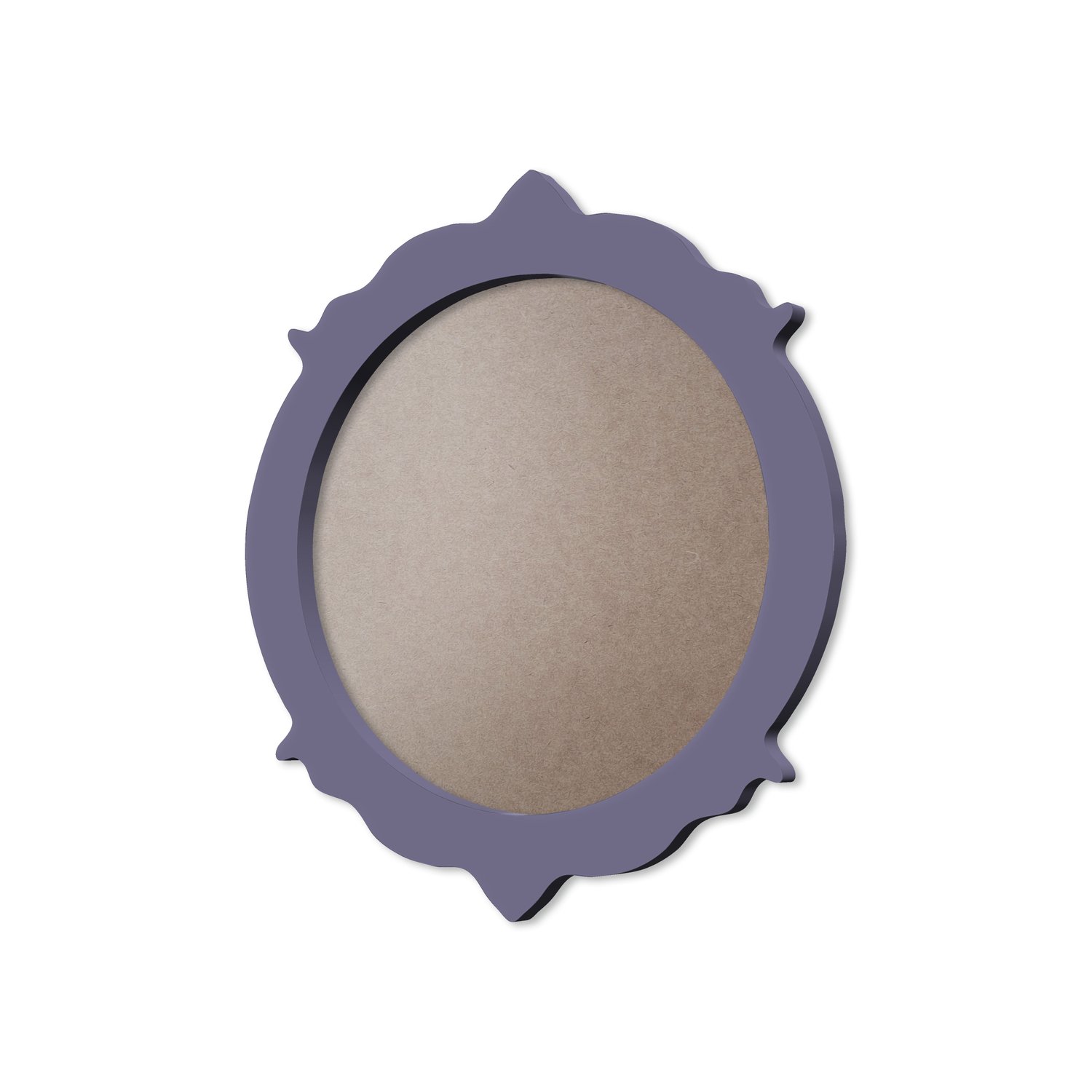 Moldura Provençal Colorida Redonda Em MDF 6mm Para Quadros Decorativos Com Fundo MDF e PVC Antirreflexo