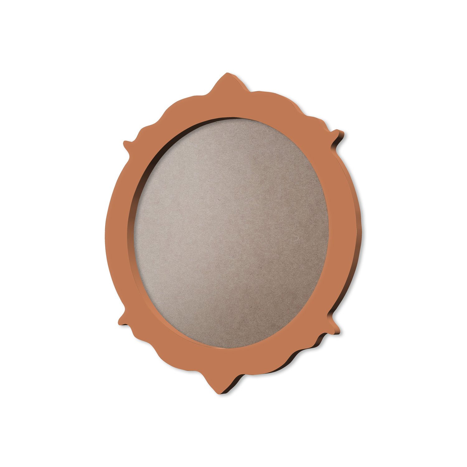 Moldura Provençal Colorida Redonda Em MDF 6mm Para Quadros Decorativos Com Fundo MDF e PVC Antirreflexo