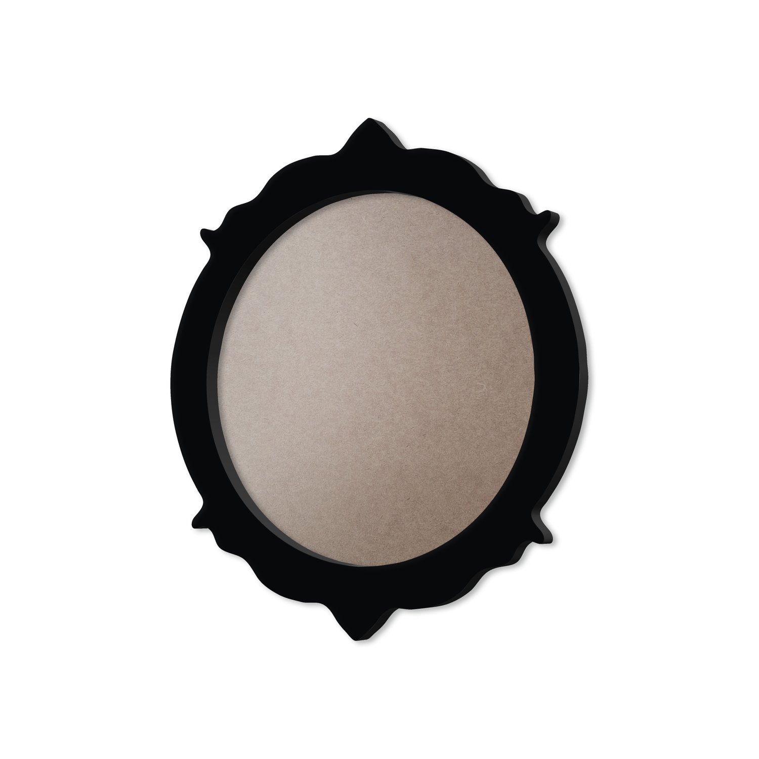 Moldura Provençal Colorida Redonda Em MDF 6mm Para Quadros Decorativos Com Fundo MDF e PVC Antirreflexo