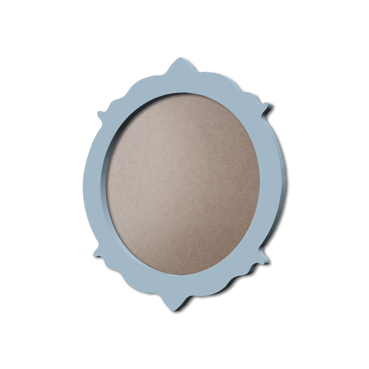 Moldura Provençal Colorida Redonda Em MDF 6mm Para Quadros Decorativos Com Fundo MDF e PVC Antirreflexo