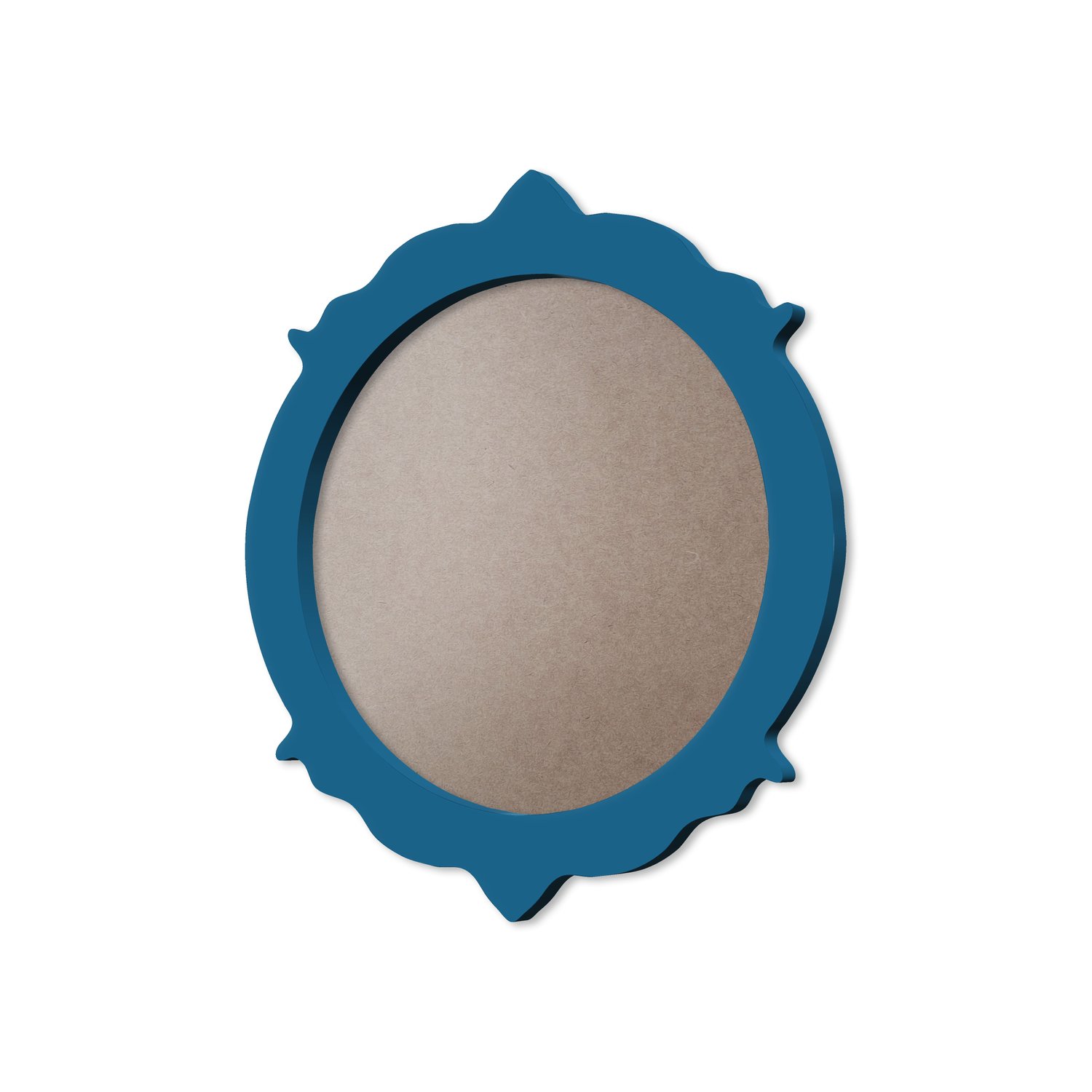 Moldura Provençal Colorida Redonda Em MDF 6mm Para Quadros Decorativos Com Fundo MDF e PVC Antirreflexo