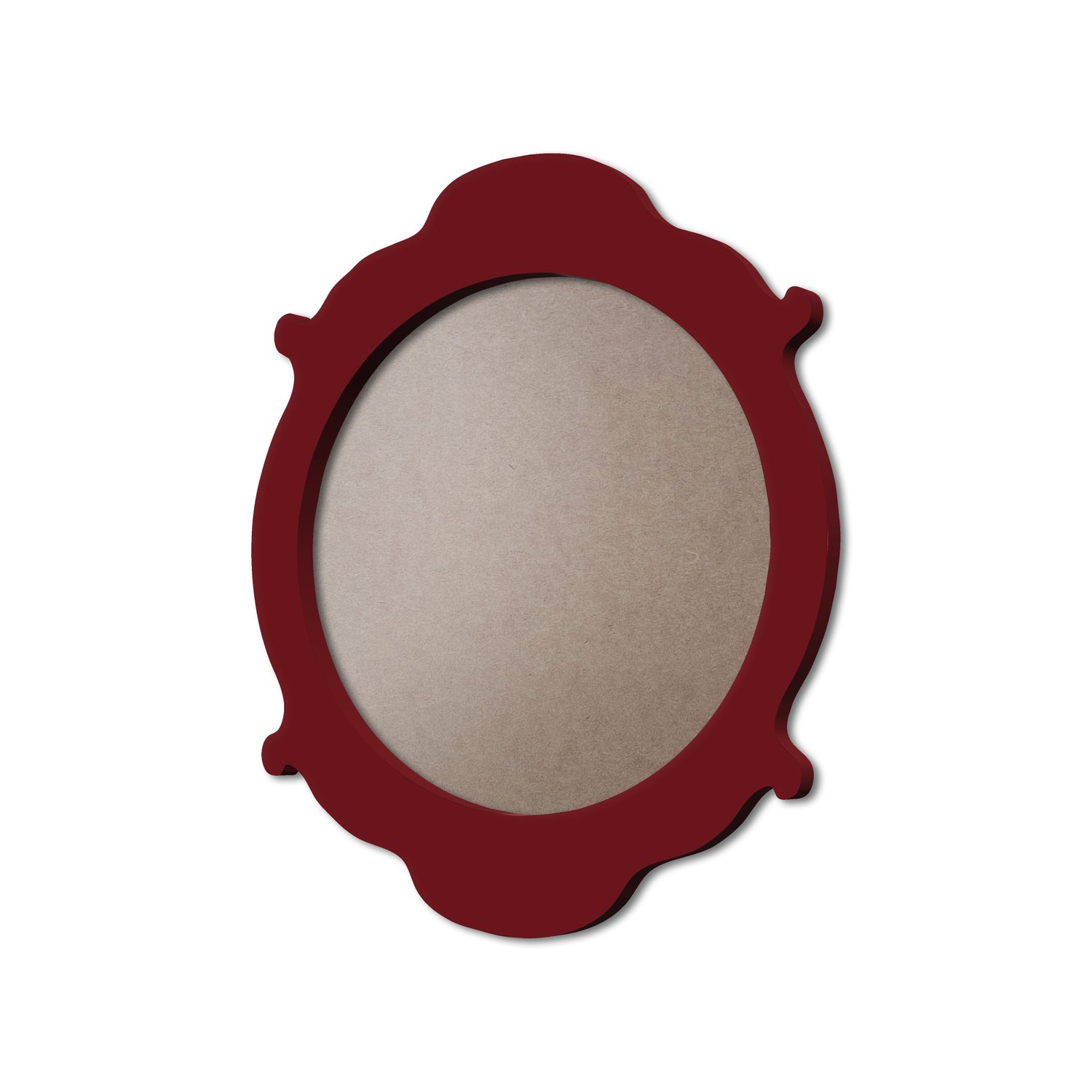 Moldura Provençal Colorida Redonda Em MDF 6mm Para Quadros Decorativos Com Fundo MDF e PVC Antirreflexo