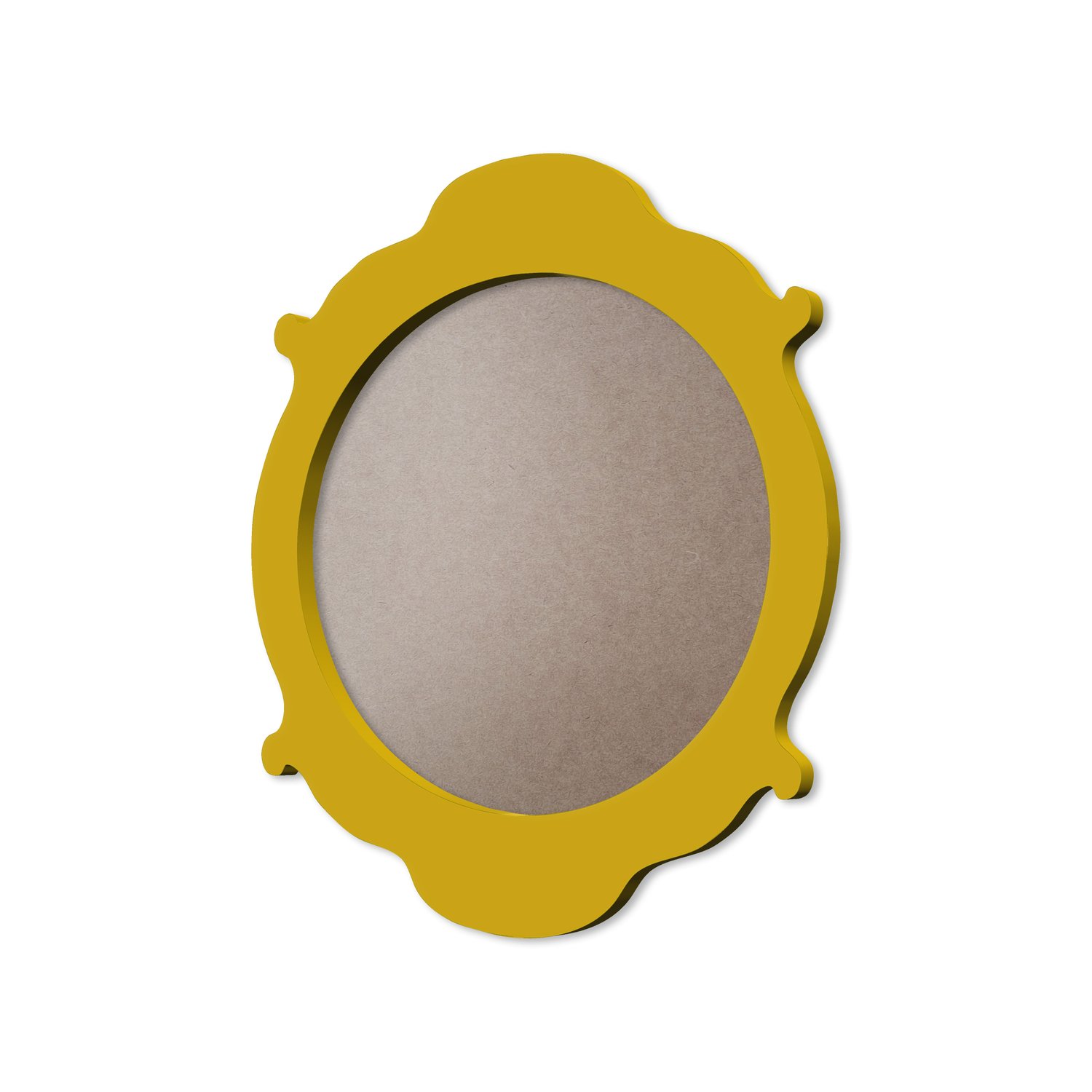Moldura Provençal Colorida Redonda Em MDF 6mm Para Quadros Decorativos Com Fundo MDF e PVC Antirreflexo