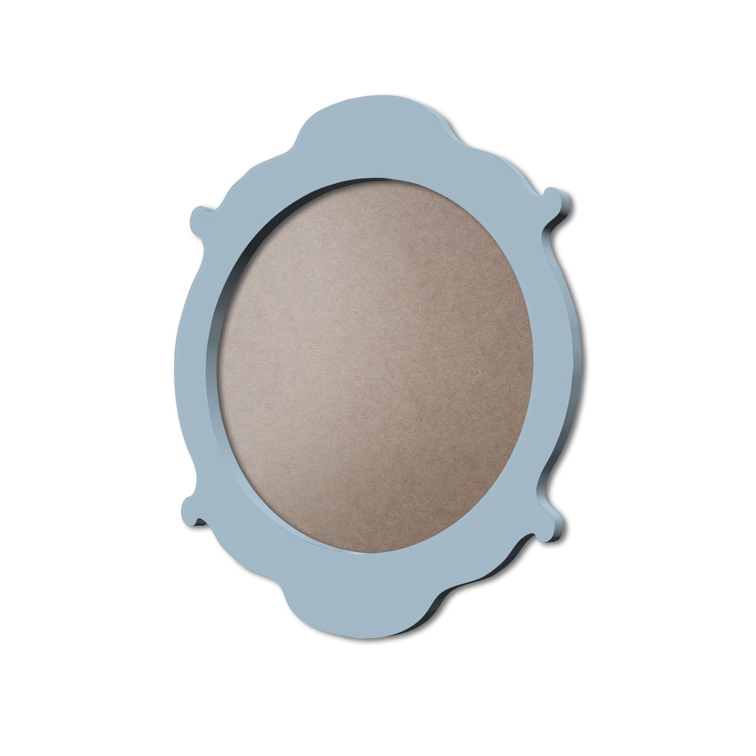 Moldura Provençal Colorida Redonda Em MDF 6mm Para Quadros Decorativos Com Fundo MDF e PVC Antirreflexo