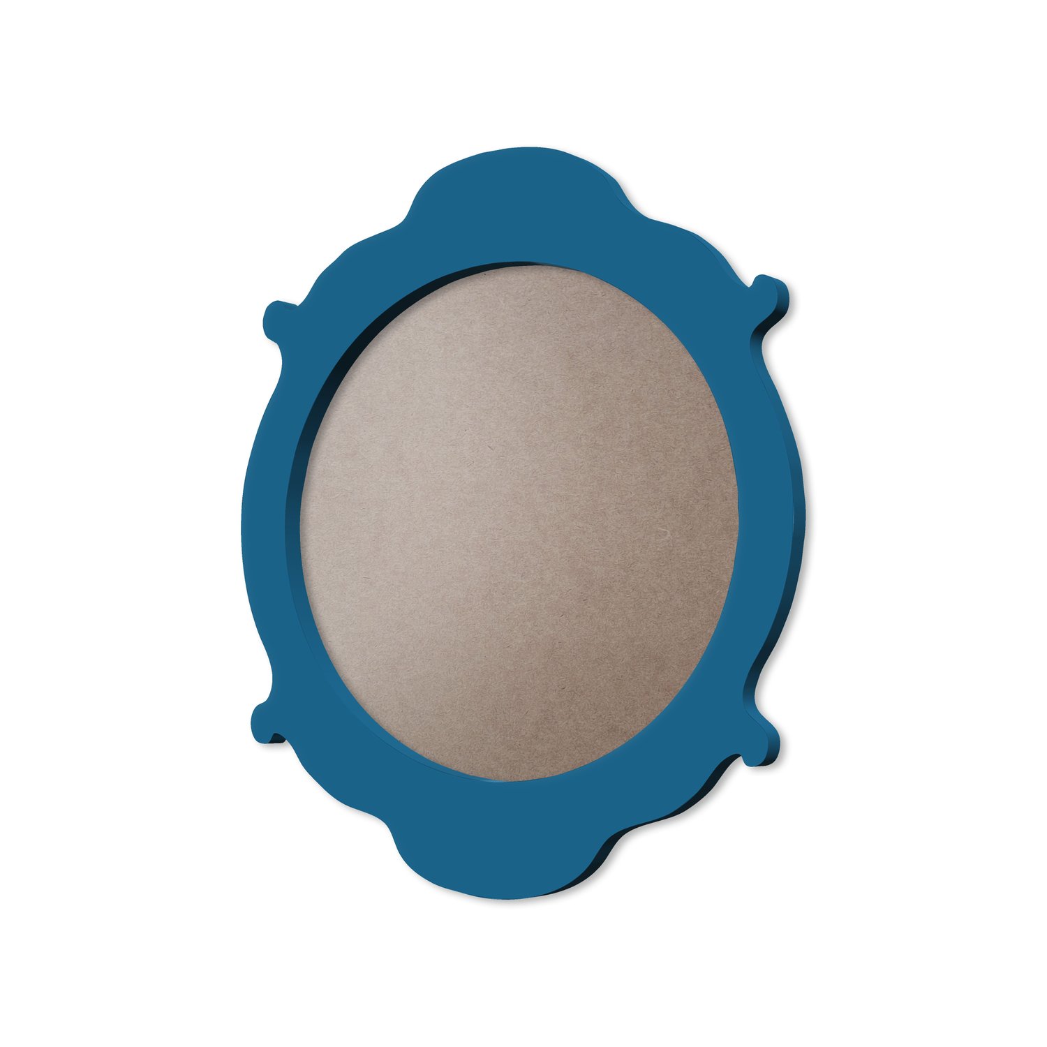 Moldura Provençal Colorida Redonda Em MDF 6mm Para Quadros Decorativos Com Fundo MDF e PVC Antirreflexo