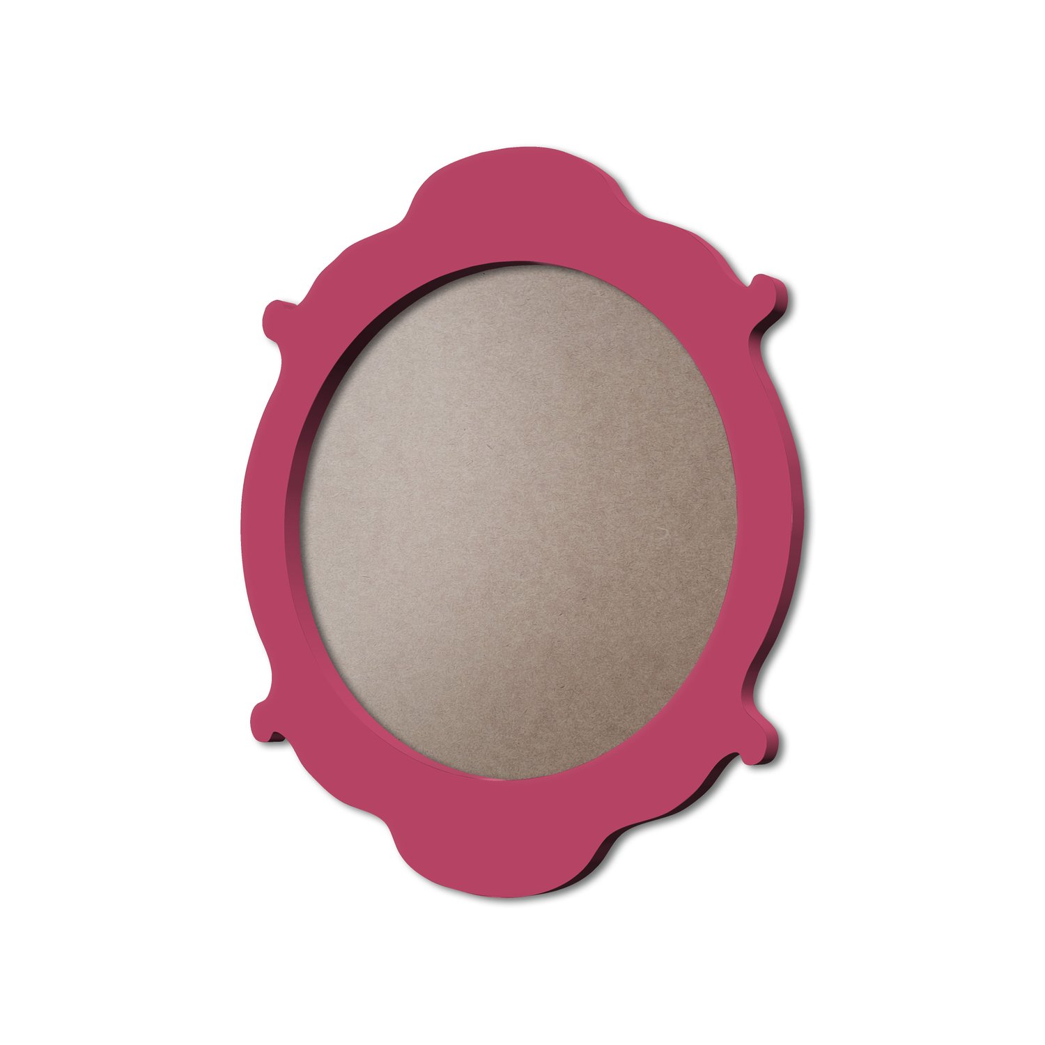 Moldura Provençal Colorida Redonda Em MDF 6mm Para Quadros Decorativos Com Fundo MDF e PVC Antirreflexo