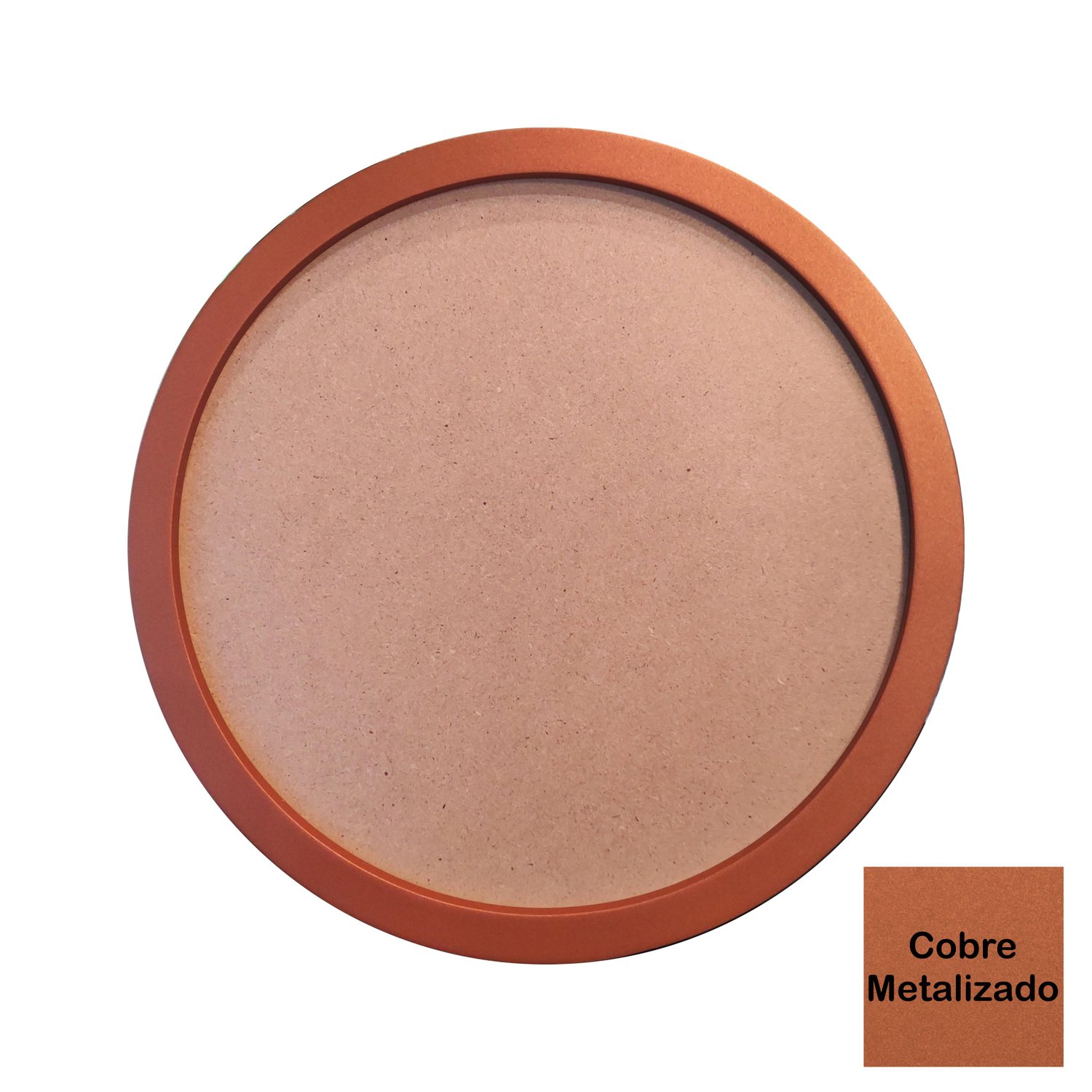 Moldura Redonda Colorida em MDF Laqueado para Quadros Decorativos com Fundo MDF