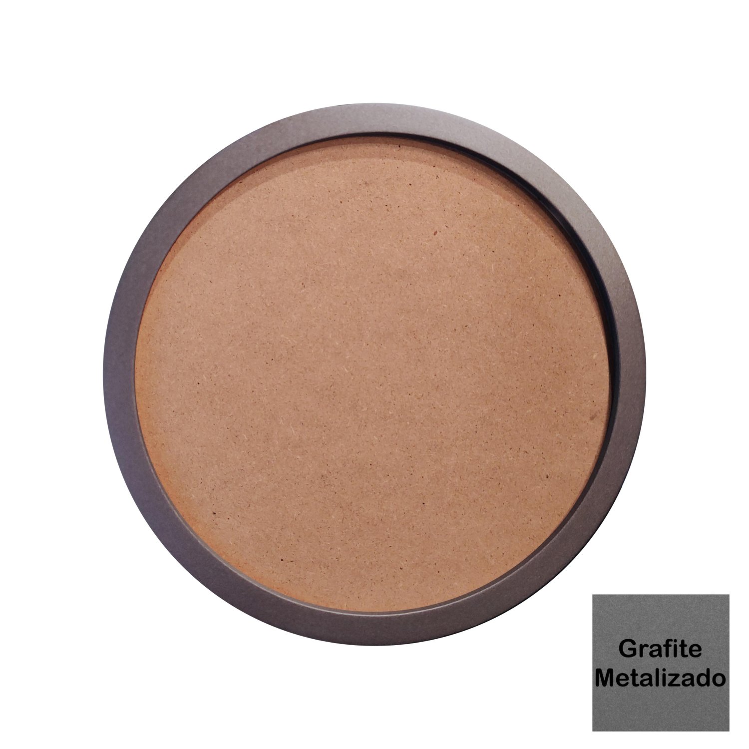 Moldura Redonda Colorida em MDF Laqueado para Quadros Decorativos com Fundo MDF