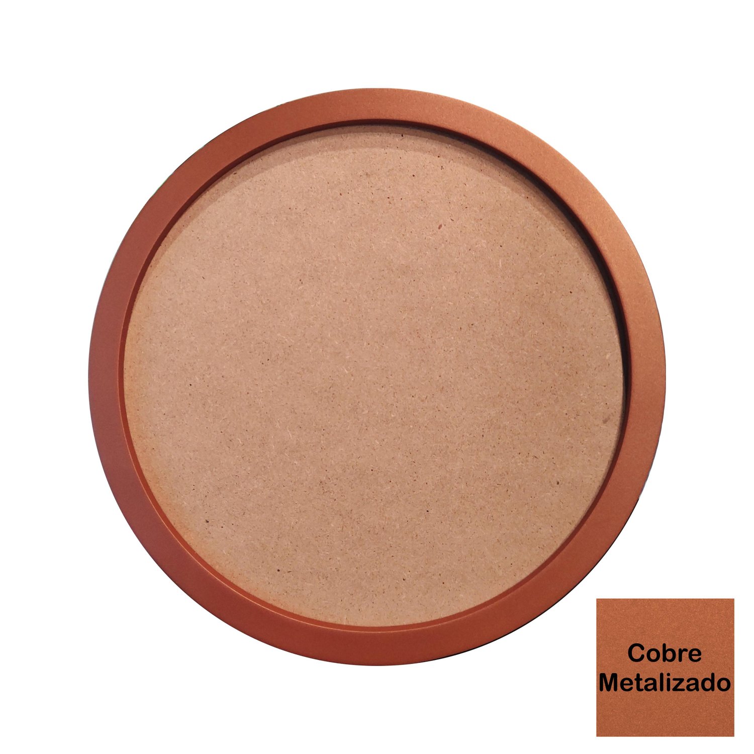 Moldura Redonda Colorida em MDF Laqueado para Quadros Decorativos com Fundo MDF e PVC Antirreflexo