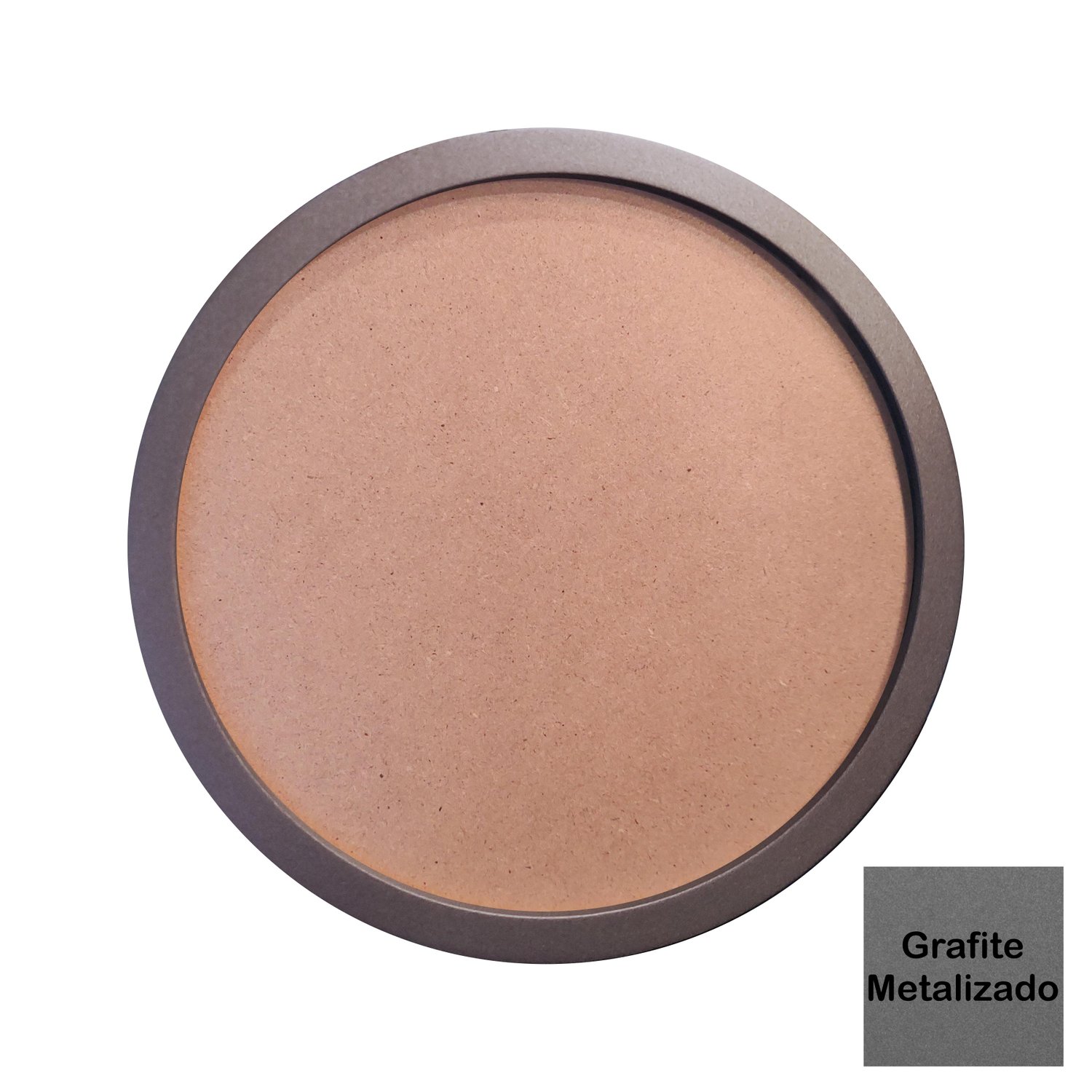 Moldura Redonda Colorida em MDF Laqueado para Quadros Decorativos com Fundo MDF e PVC Antirreflexo