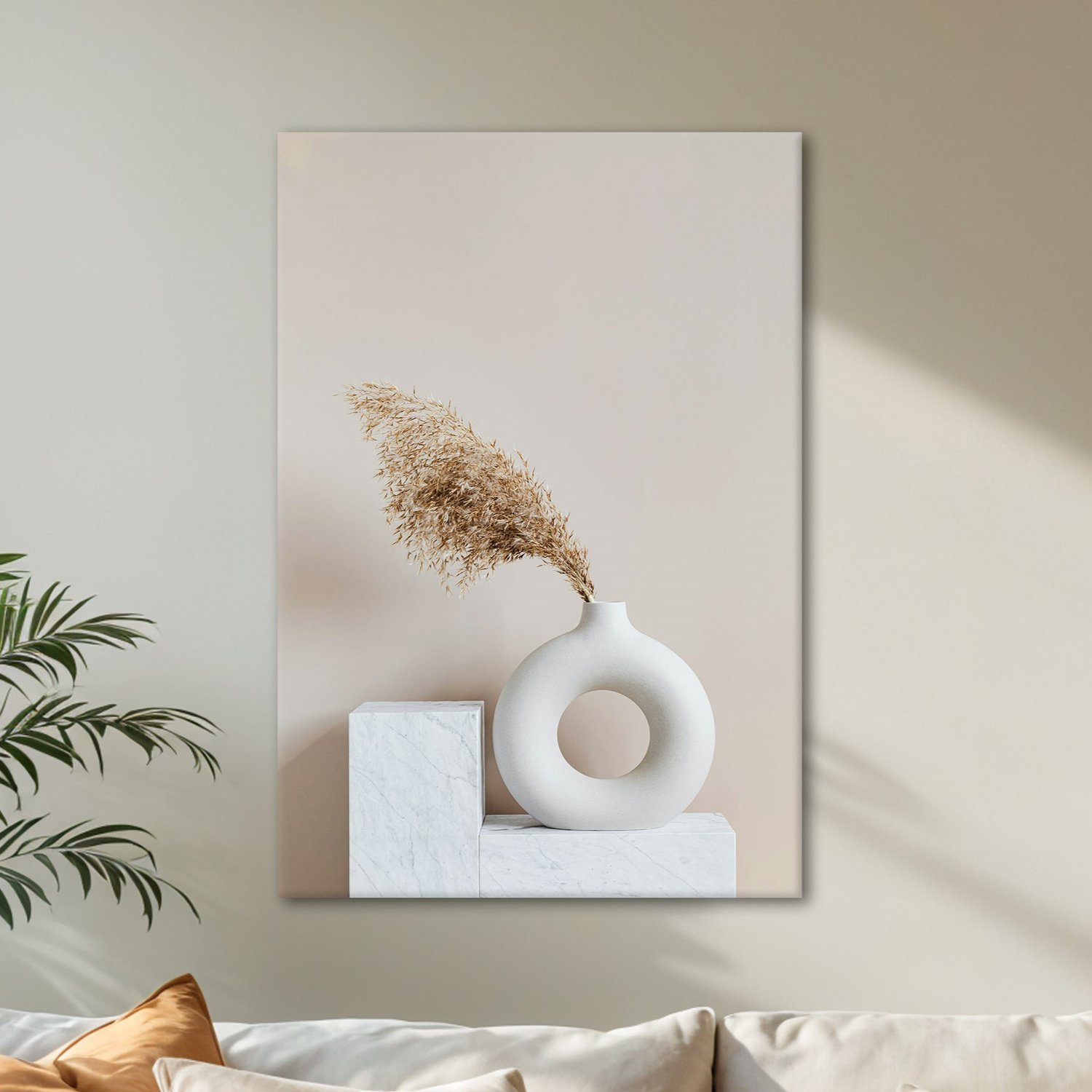 Placa Decorativa Natureza Minimalista Plantas Secas