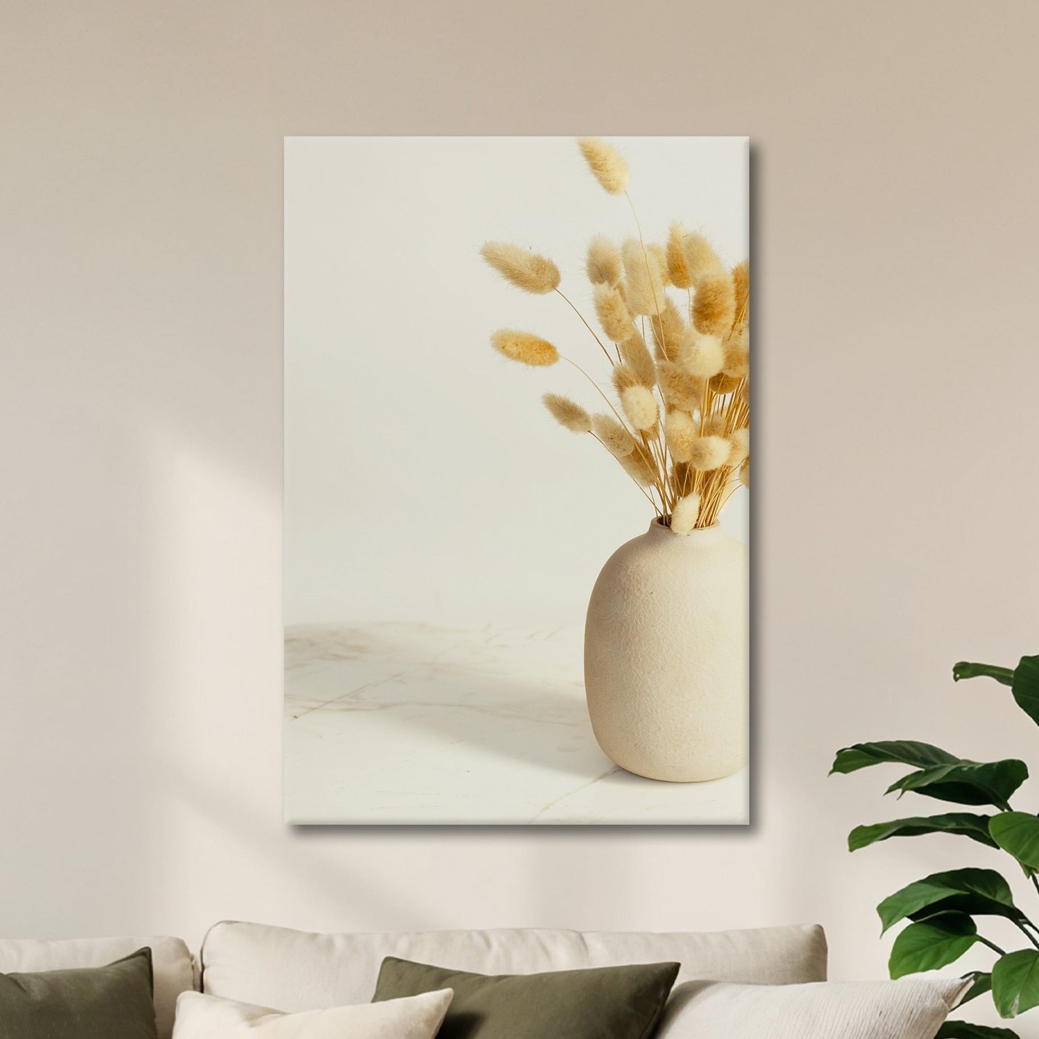 Placa Decorativa Natureza Minimalista Plantas Secas