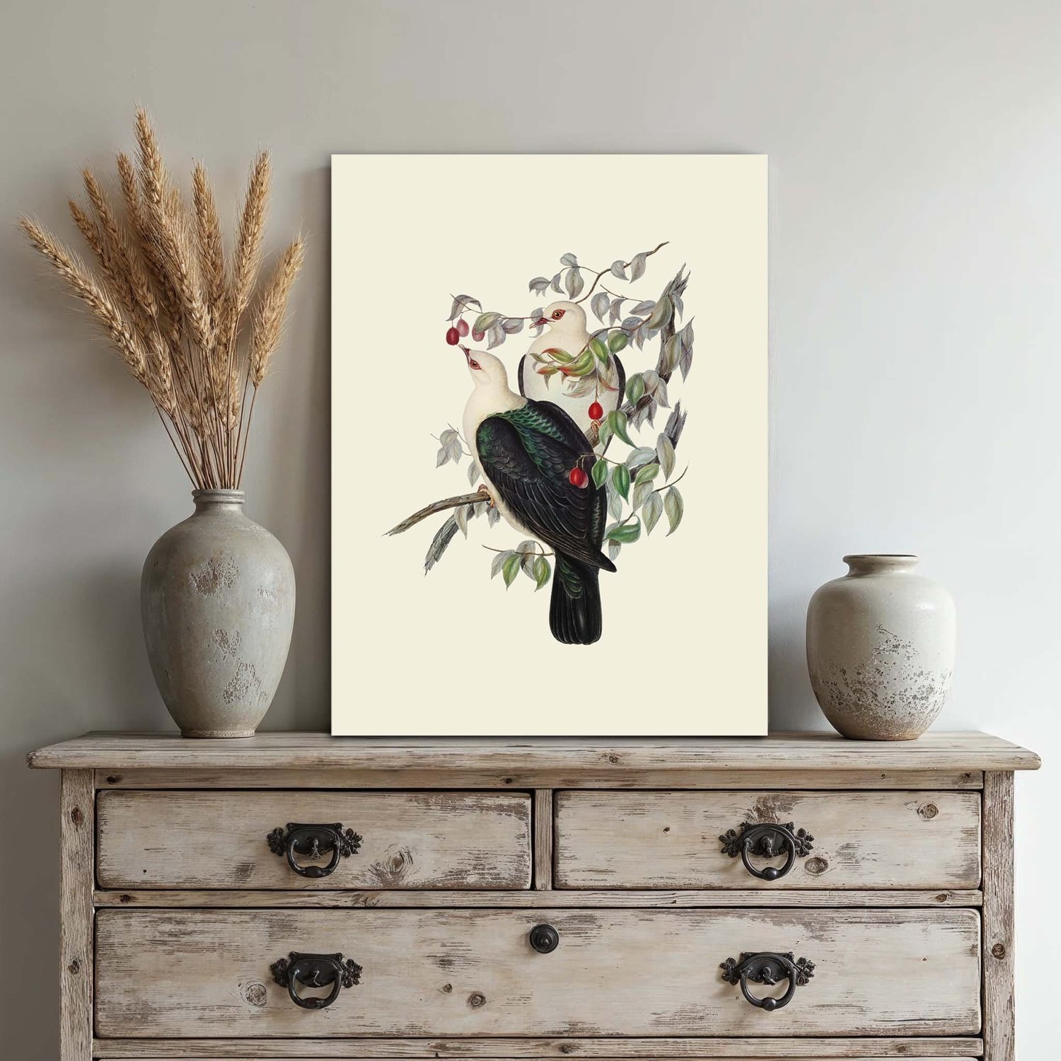 Placa Decorativa Pombos De Fruta Vintage Farmhouse