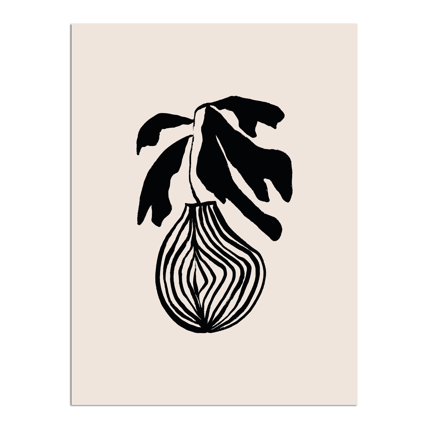 Placa Decorativa Vaso De Planta Minimalista Japonês Estilo Japandi