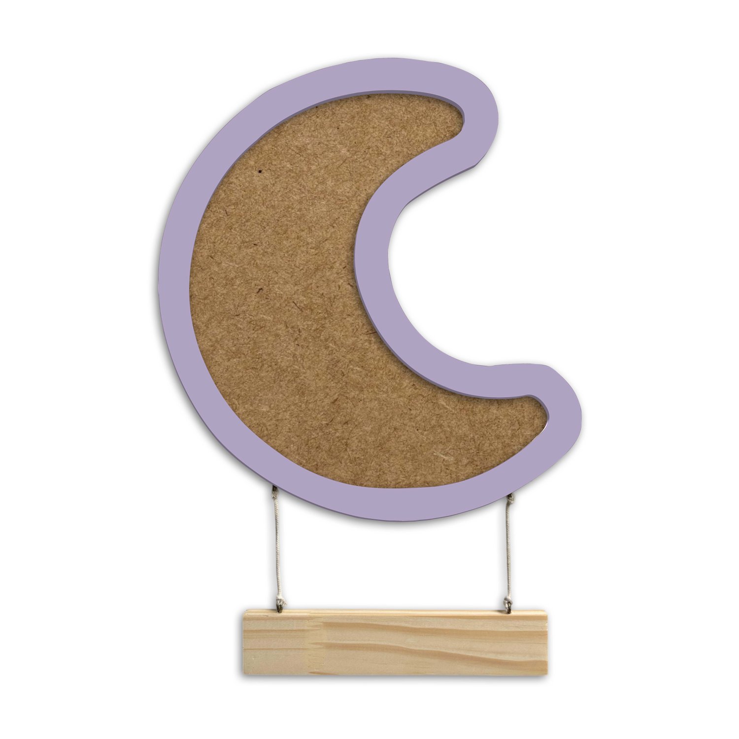 Porta Maternidade Para Amigurumi em Mdf Colorido Moldura Lua com Plaquinha