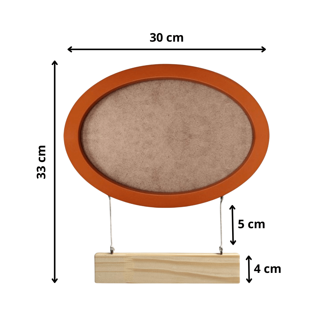 Porta Maternidade Para Quarto Infantil Com Moldura Oval Colorida