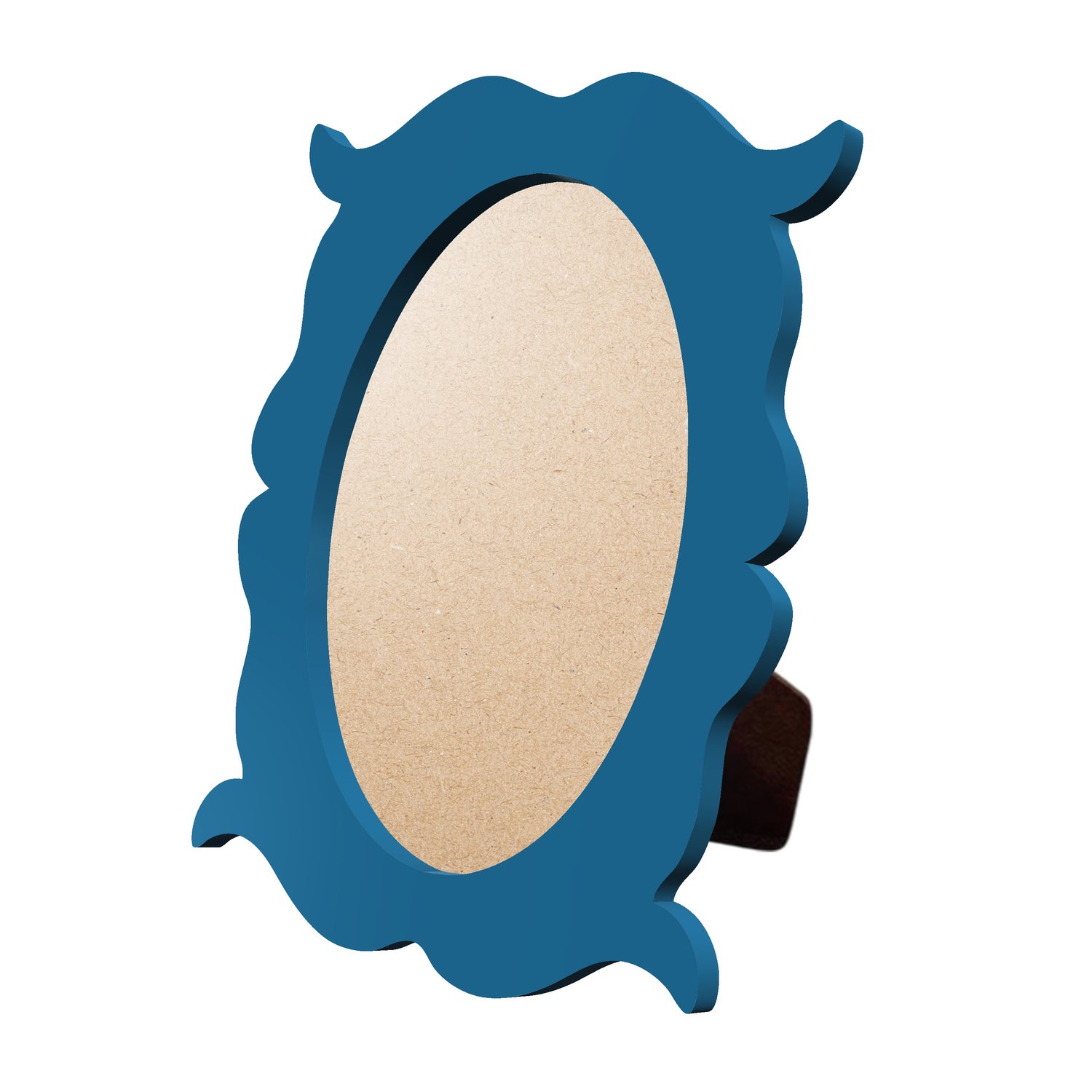 Porta Retrato Com Moldura Provençal Colorida Oval Em MDF 6mm Com Suporte em MDF e PVC Antirreflexo