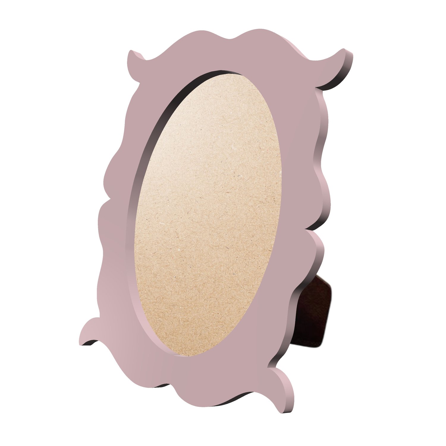 Porta Retrato Com Moldura Provençal Colorida Oval Em MDF 6mm Com Suporte em MDF e PVC Antirreflexo