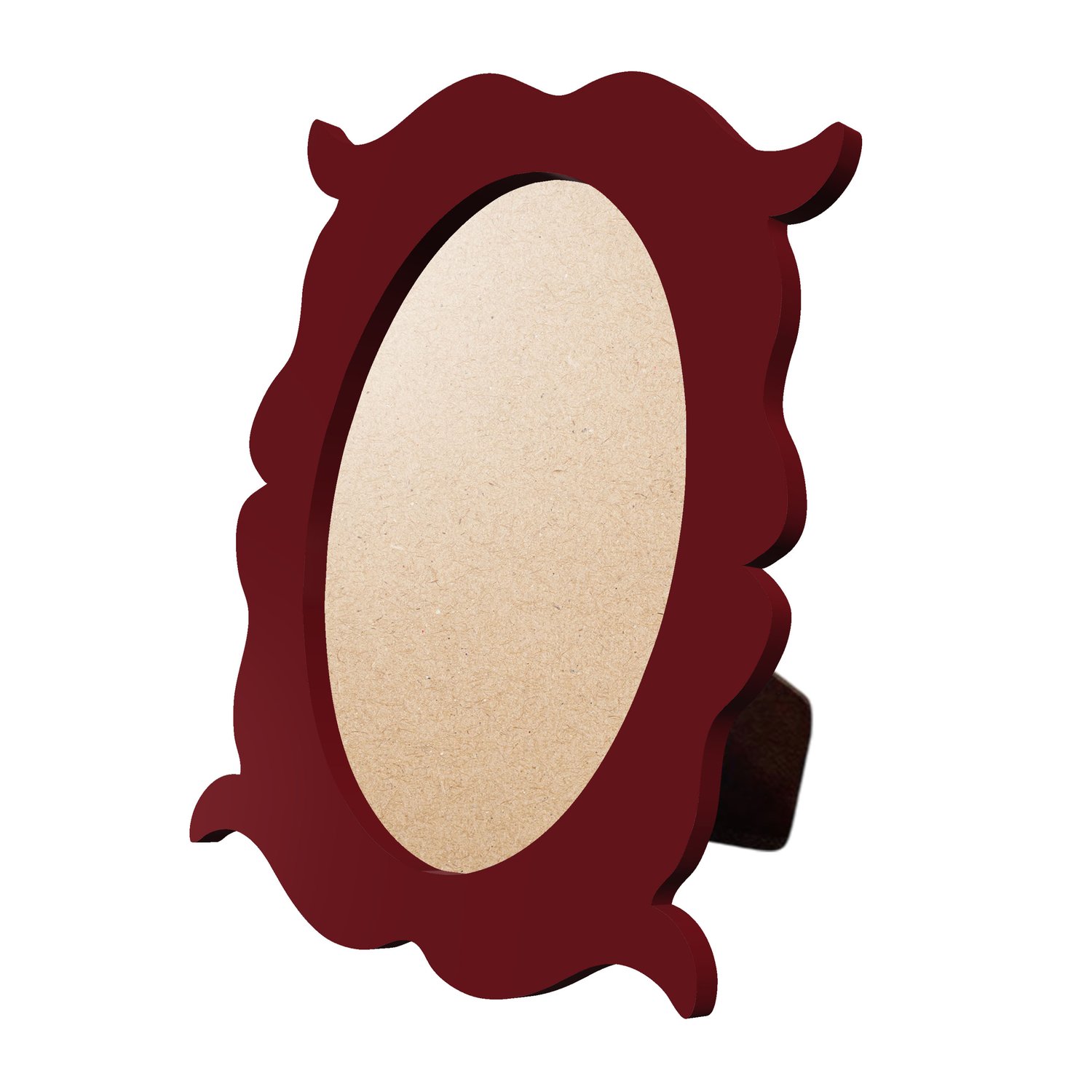 Porta Retrato Com Moldura Provençal Colorida Oval Em MDF 6mm Com Suporte em MDF e PVC Antirreflexo