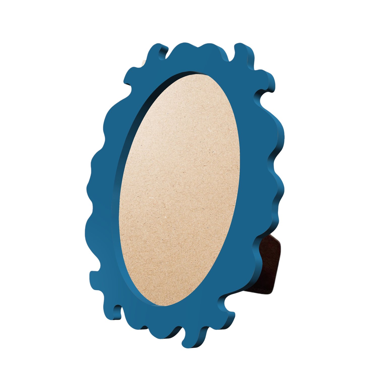 Porta Retrato com Moldura Provençal Colorida Oval Em MDF 6mm Com Suporte em MDF e PVC Antirreflexo