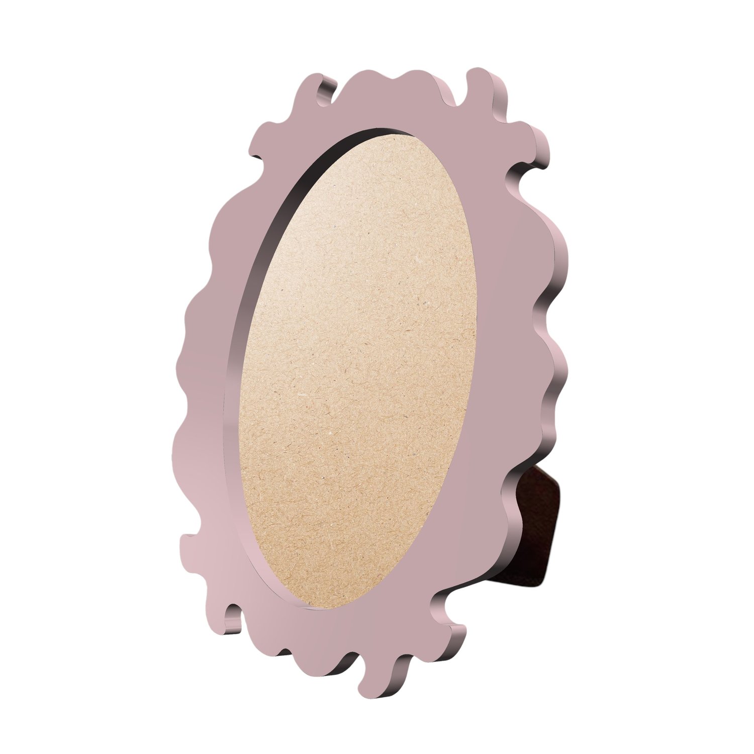 Porta Retrato com Moldura Provençal Colorida Oval Em MDF 6mm Com Suporte em MDF e PVC Antirreflexo