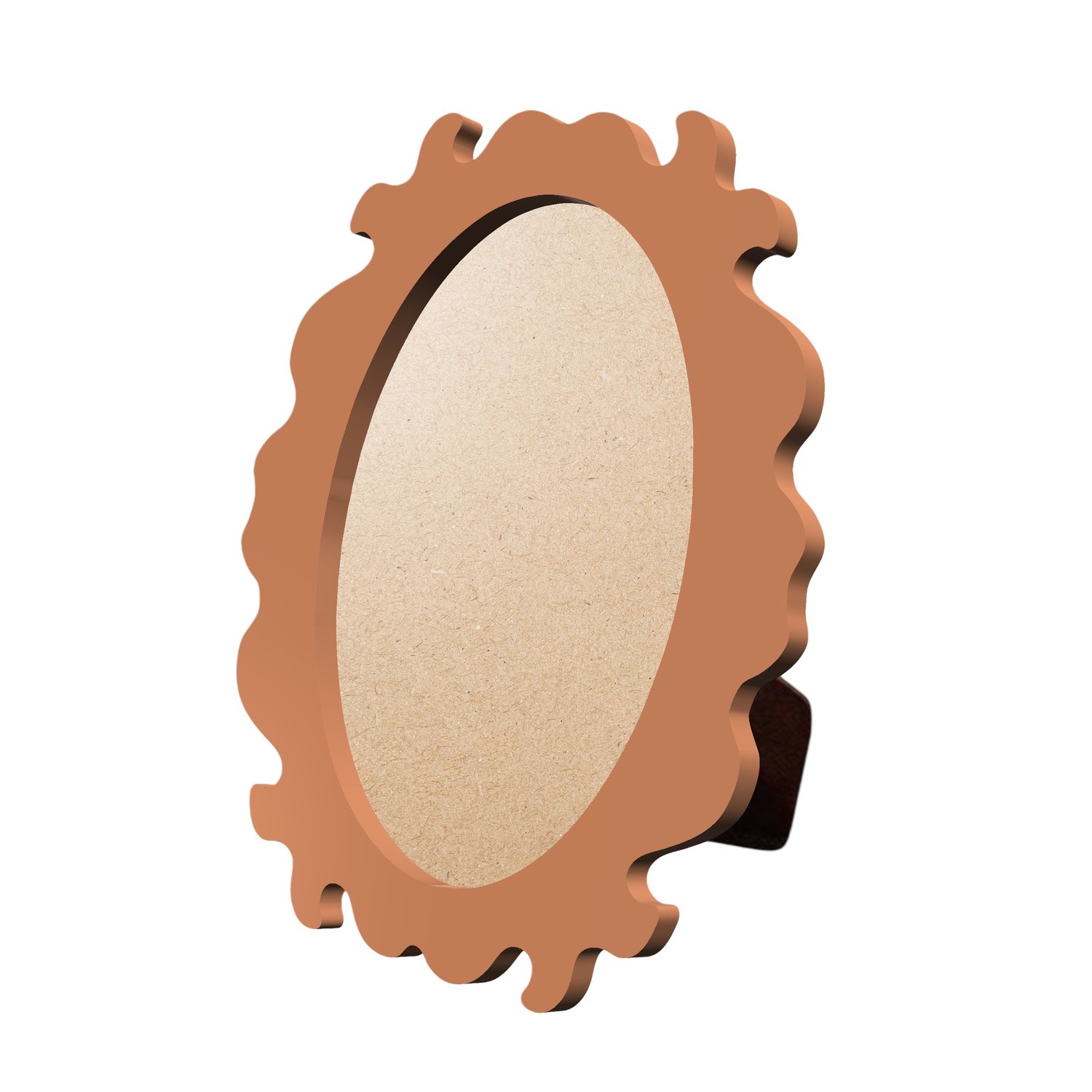 Porta Retrato com Moldura Provençal Colorida Oval Em MDF 6mm Com Suporte em MDF e PVC Antirreflexo