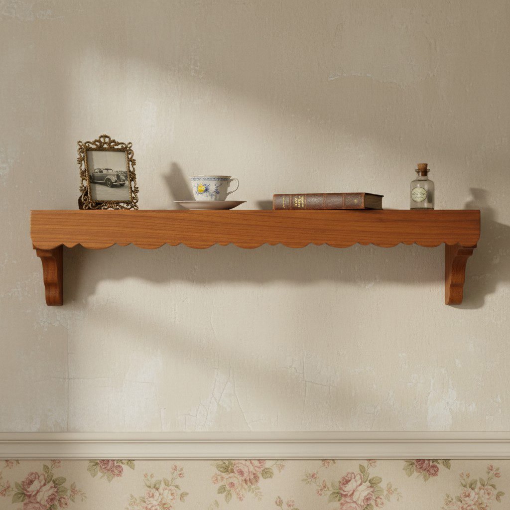 Prateleira  Decorativa em Madeira Pinus Estilo Modern Heritage