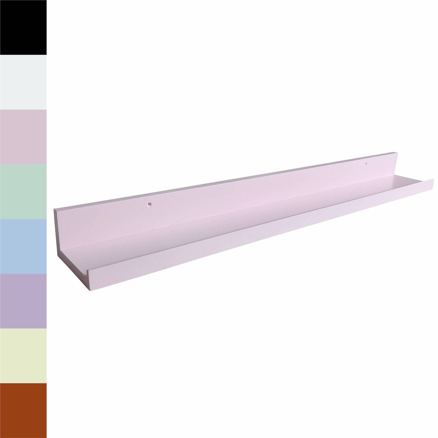 Prateleira Multiuso Colorida de Parede em MDF Laqueado para Quadros e Decorações - 90x12,6