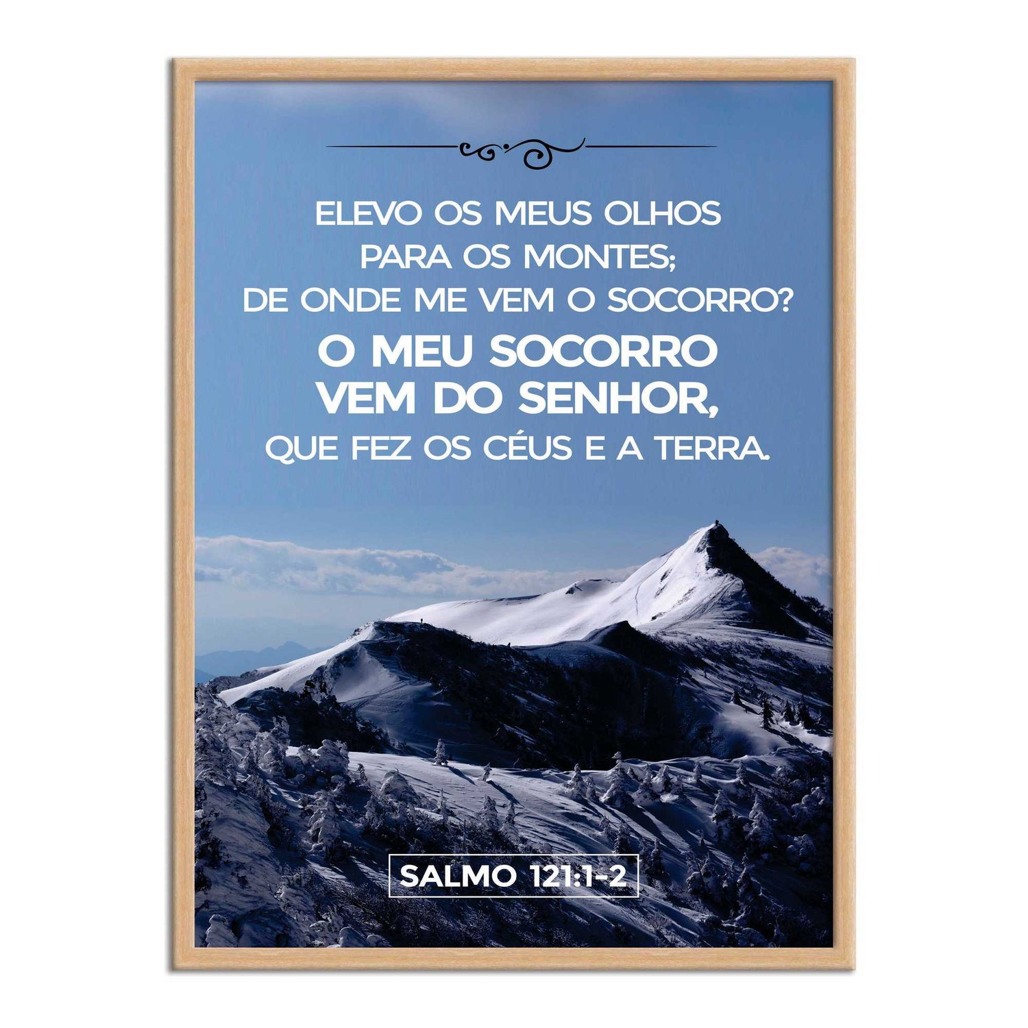 Quadro Decorativo Bíblico Salmo Salmo 121 1 2 Kiaga