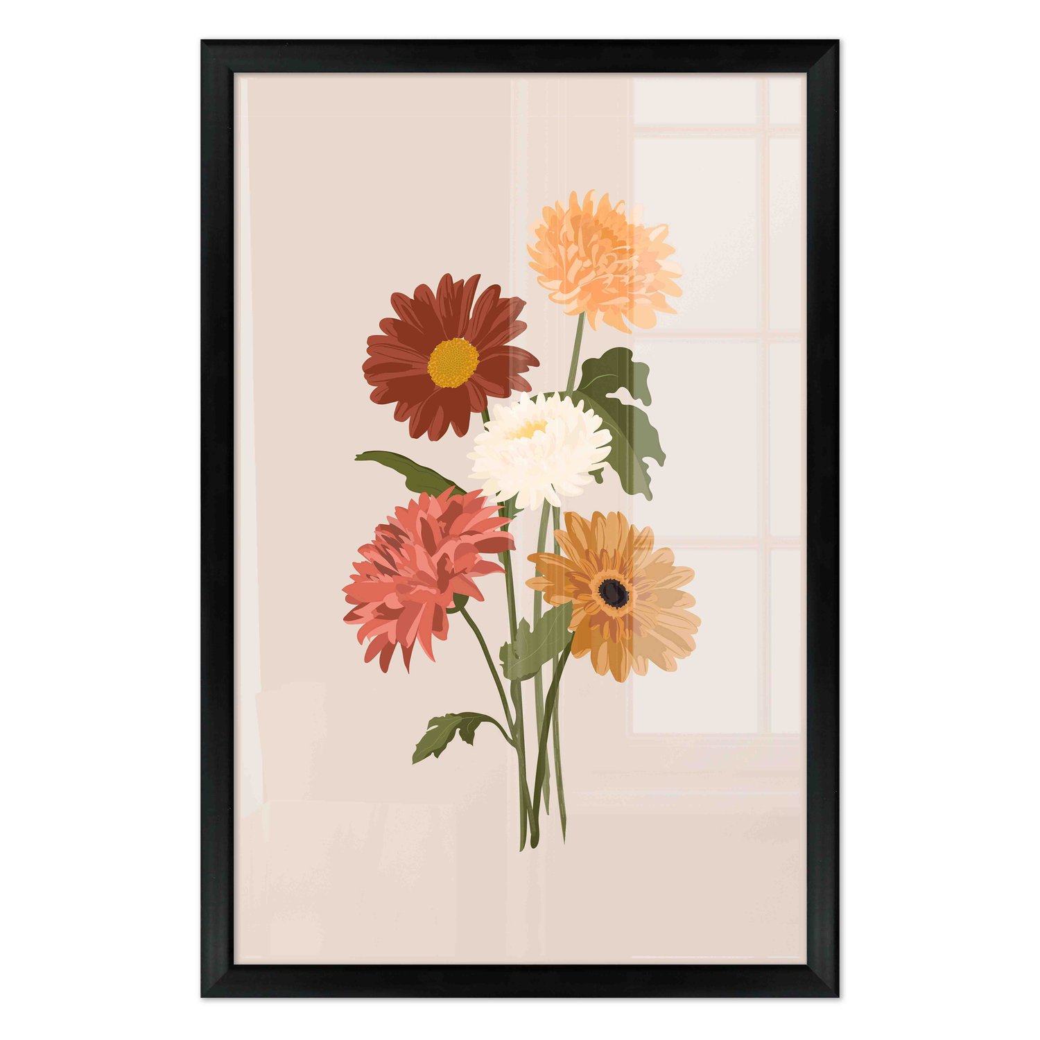 Quadro Decorativo Buquê de Flores Estilo Modern Heritage