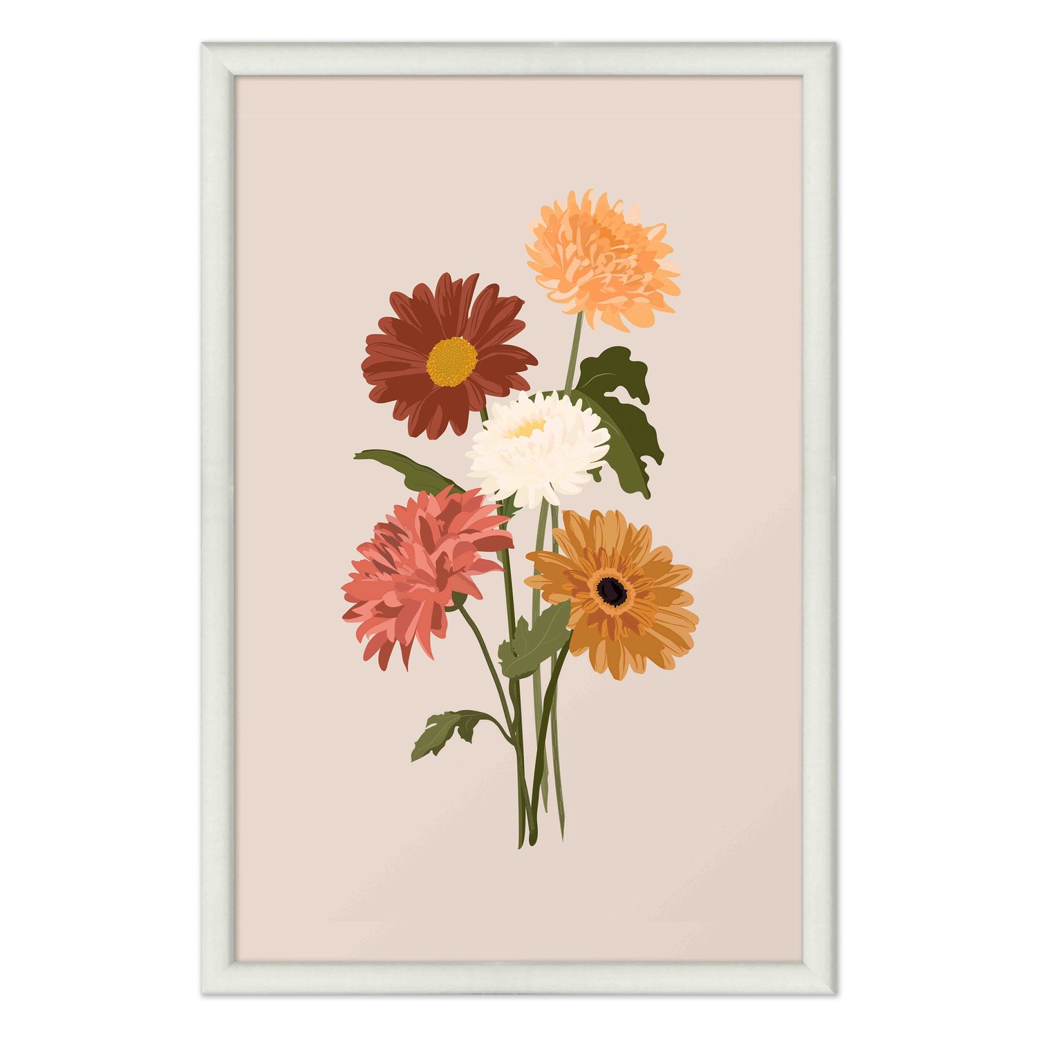 Quadro Decorativo Buquê de Flores Estilo Modern Heritage