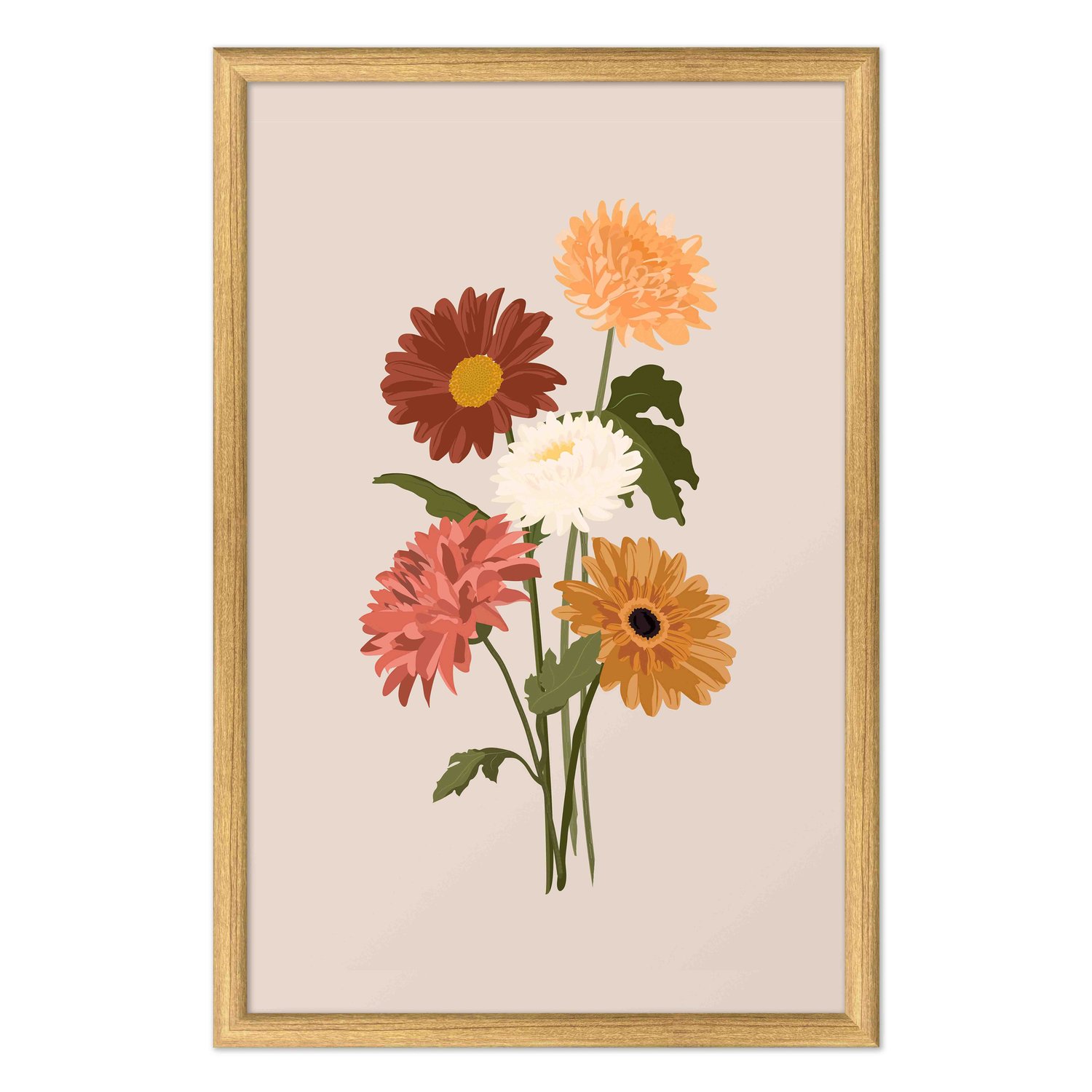 Quadro Decorativo Buquê de Flores Estilo Modern Heritage